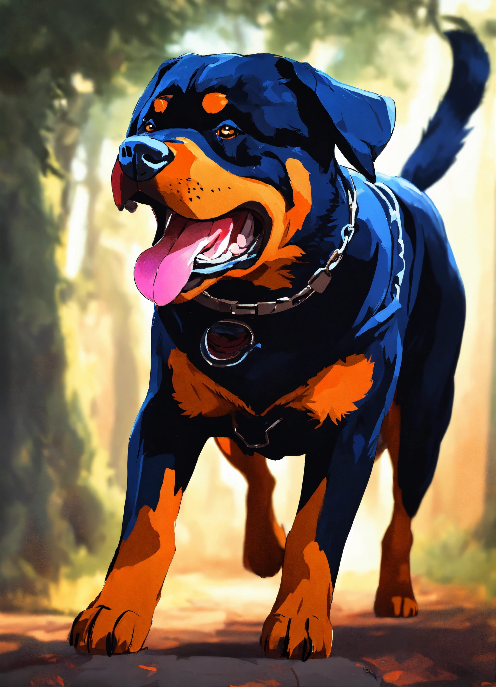 Lexica - Cool Rottweiller growling art style 8k trending on artstation