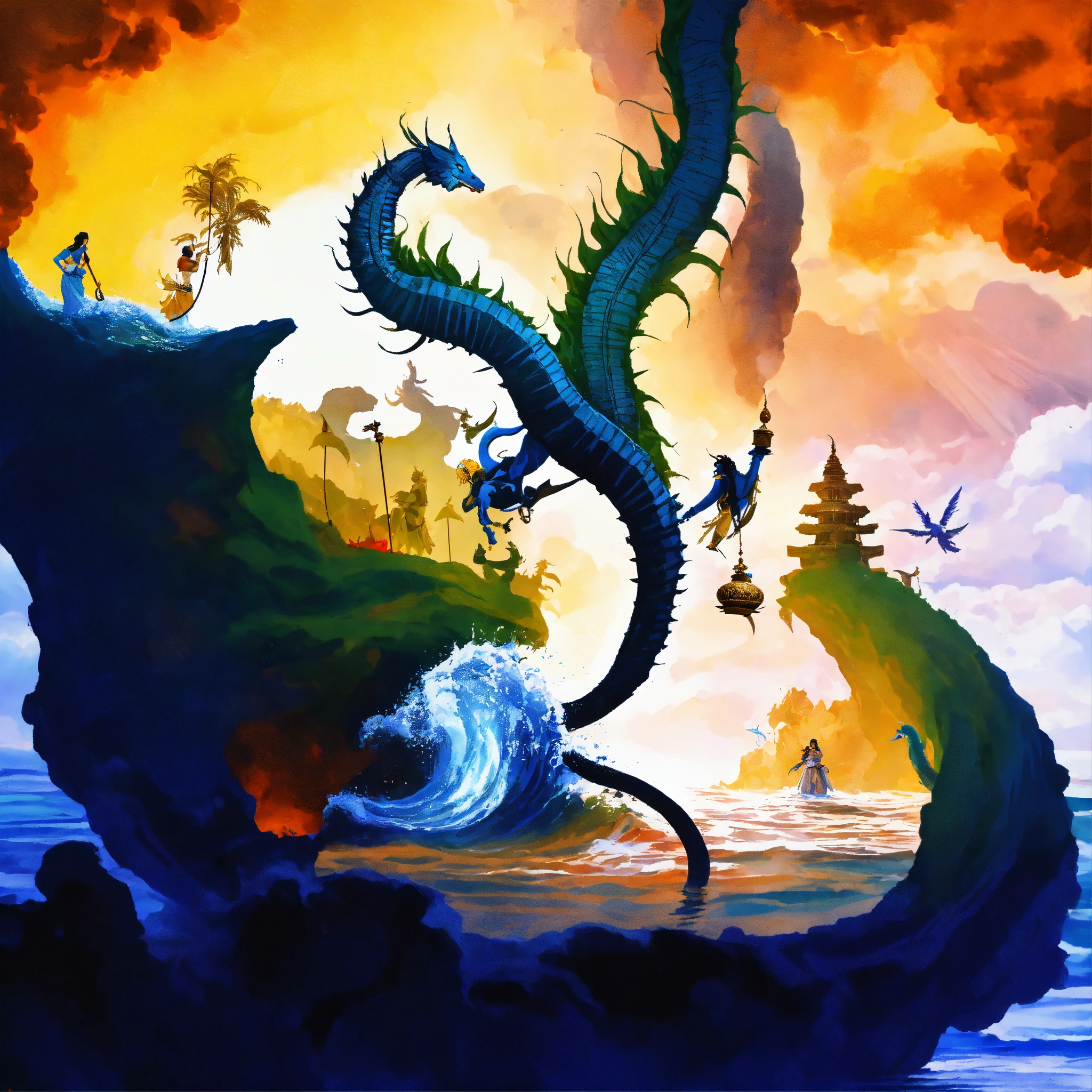 Lexica - Create an illustration of a mesmerizing Indian mythological ...