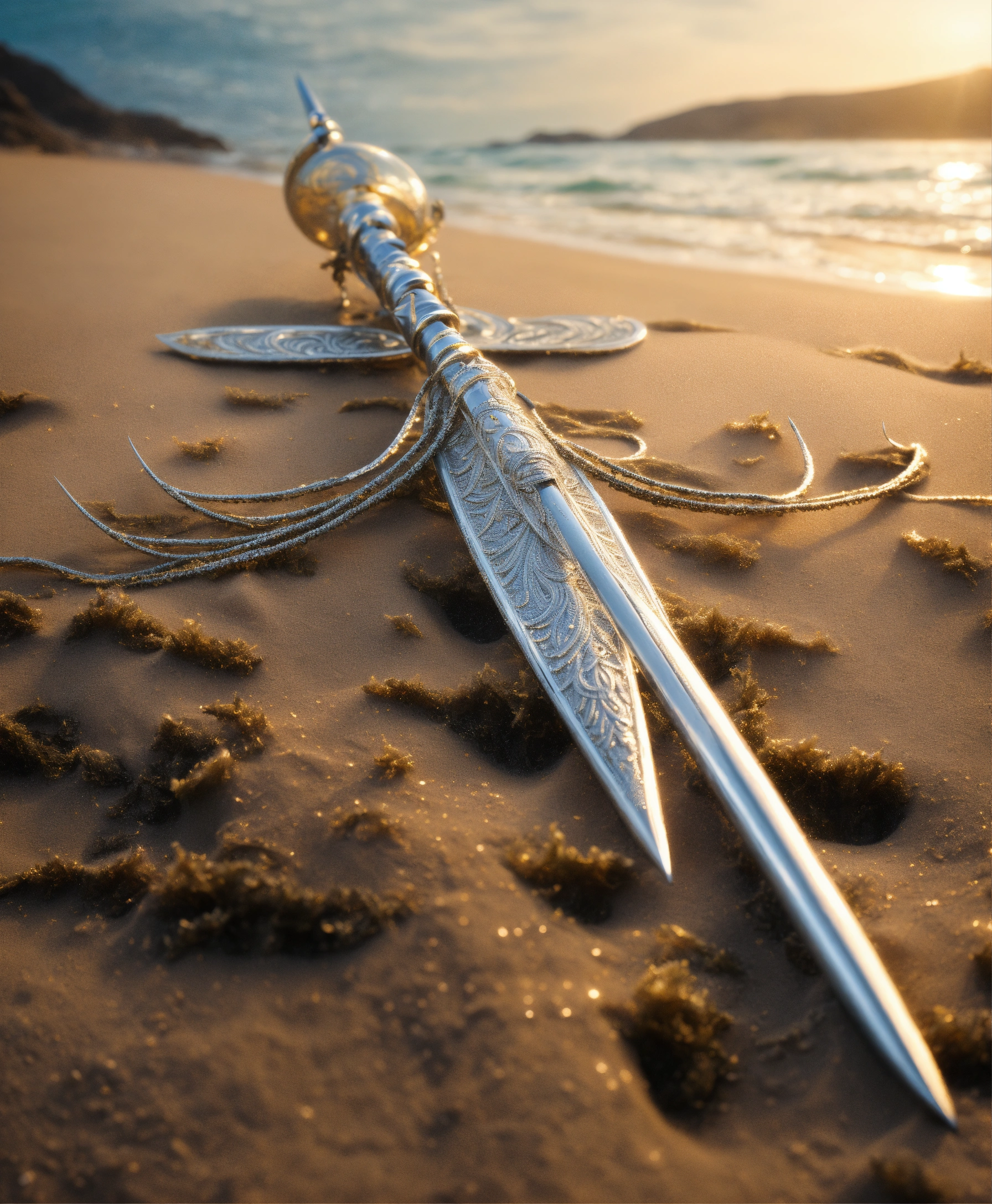 Lexica - 8k, picture of a narrow and delicate toothed spear with sharp ...