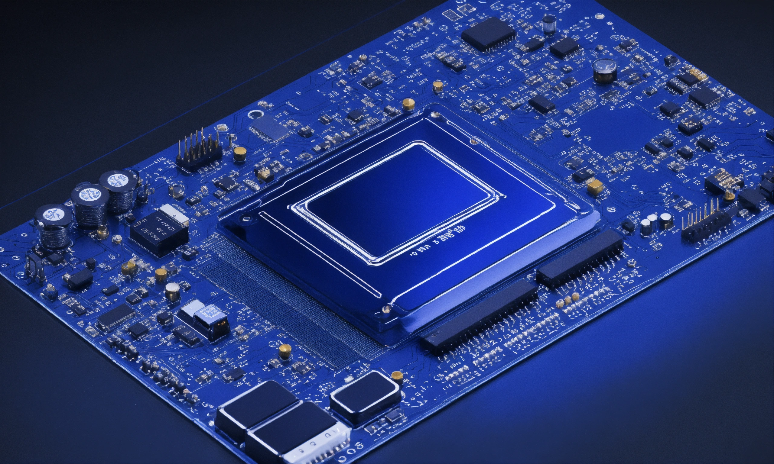Lexica - Microelectronics scheme dark blue color