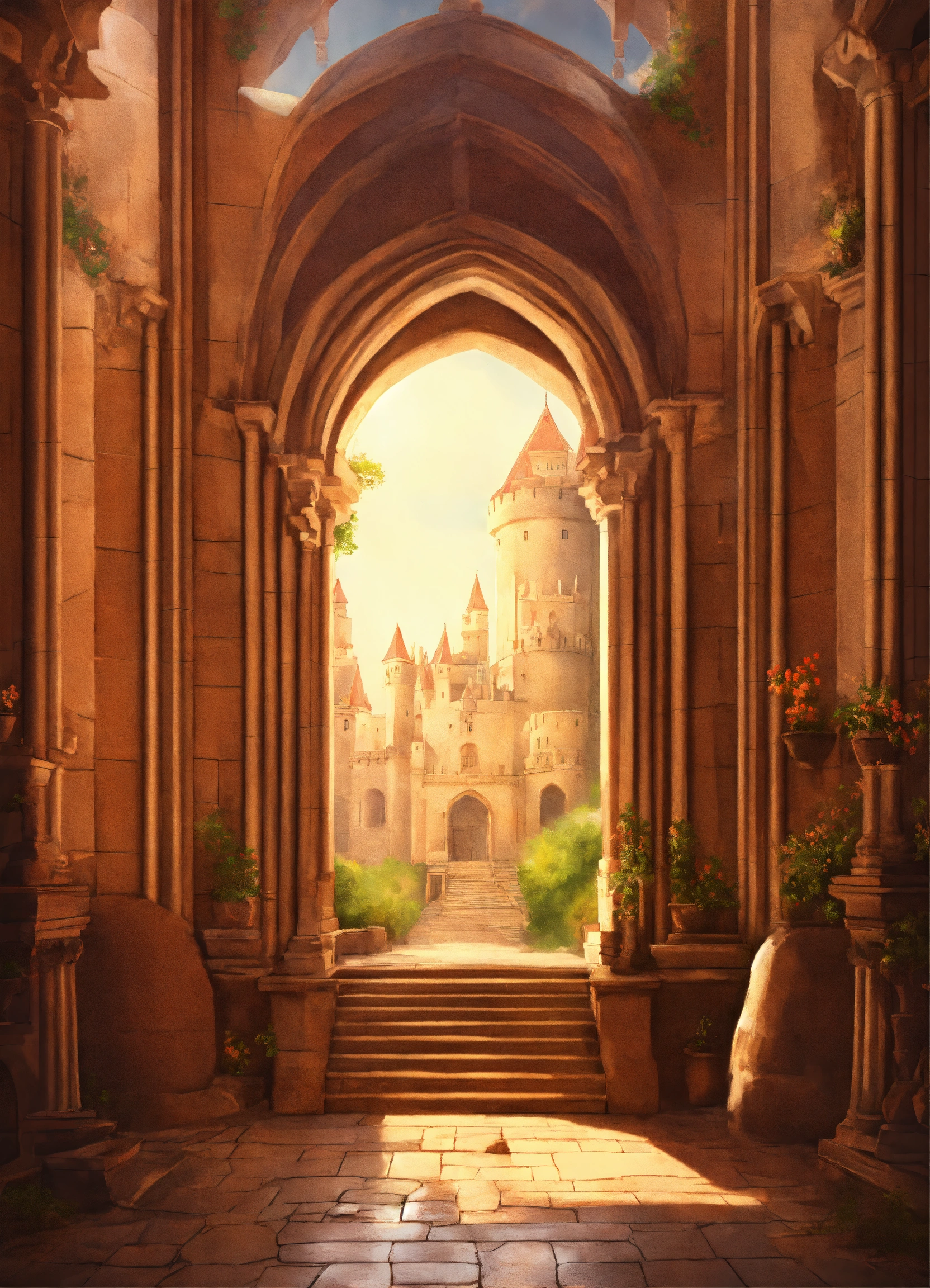 Lexica - INSIDE OF A CASTLE, illustration style, hig resolution, high ...