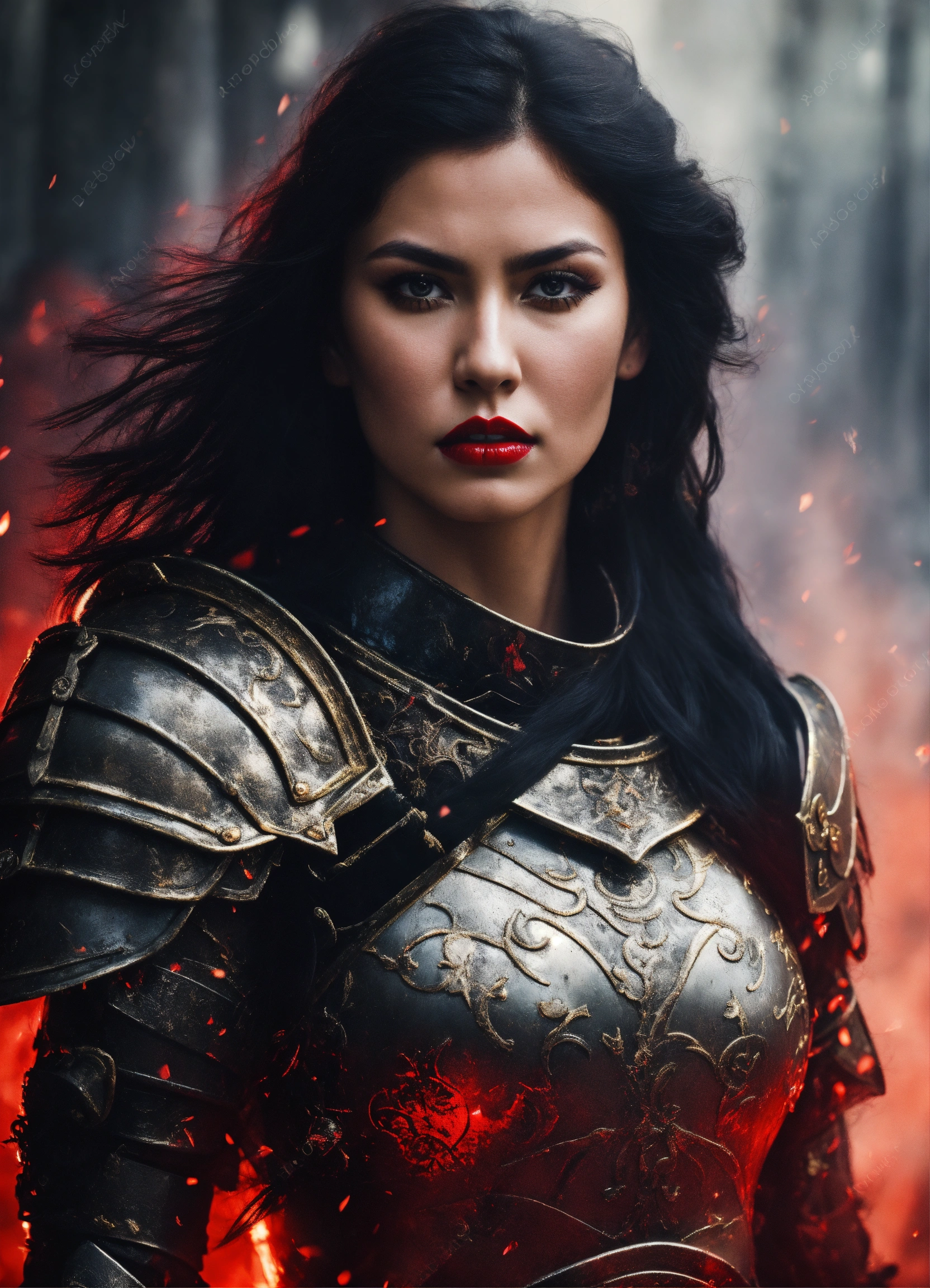 Lexica - Photo quality portrait of beautiful female warrior knight with ...