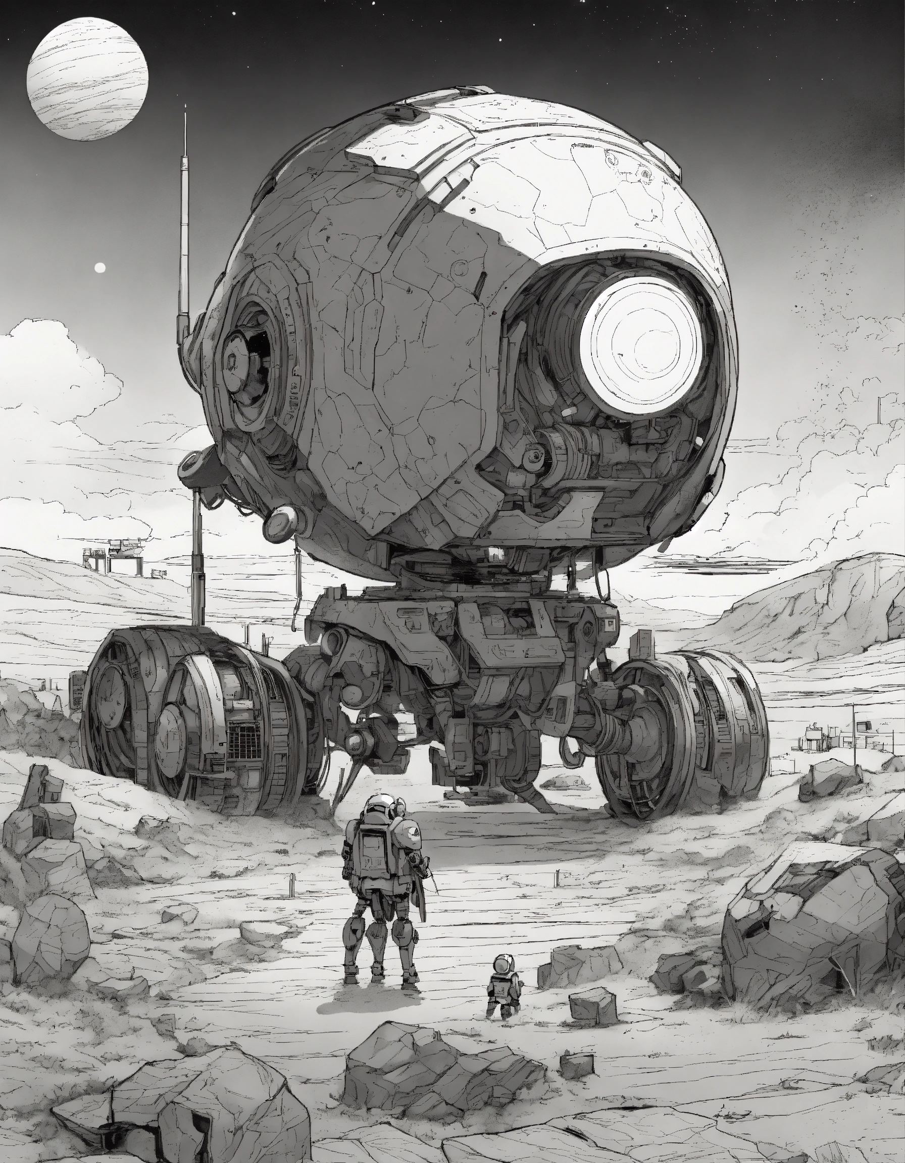 Lexica - A comic book panel about robots taking over the world, simple ...