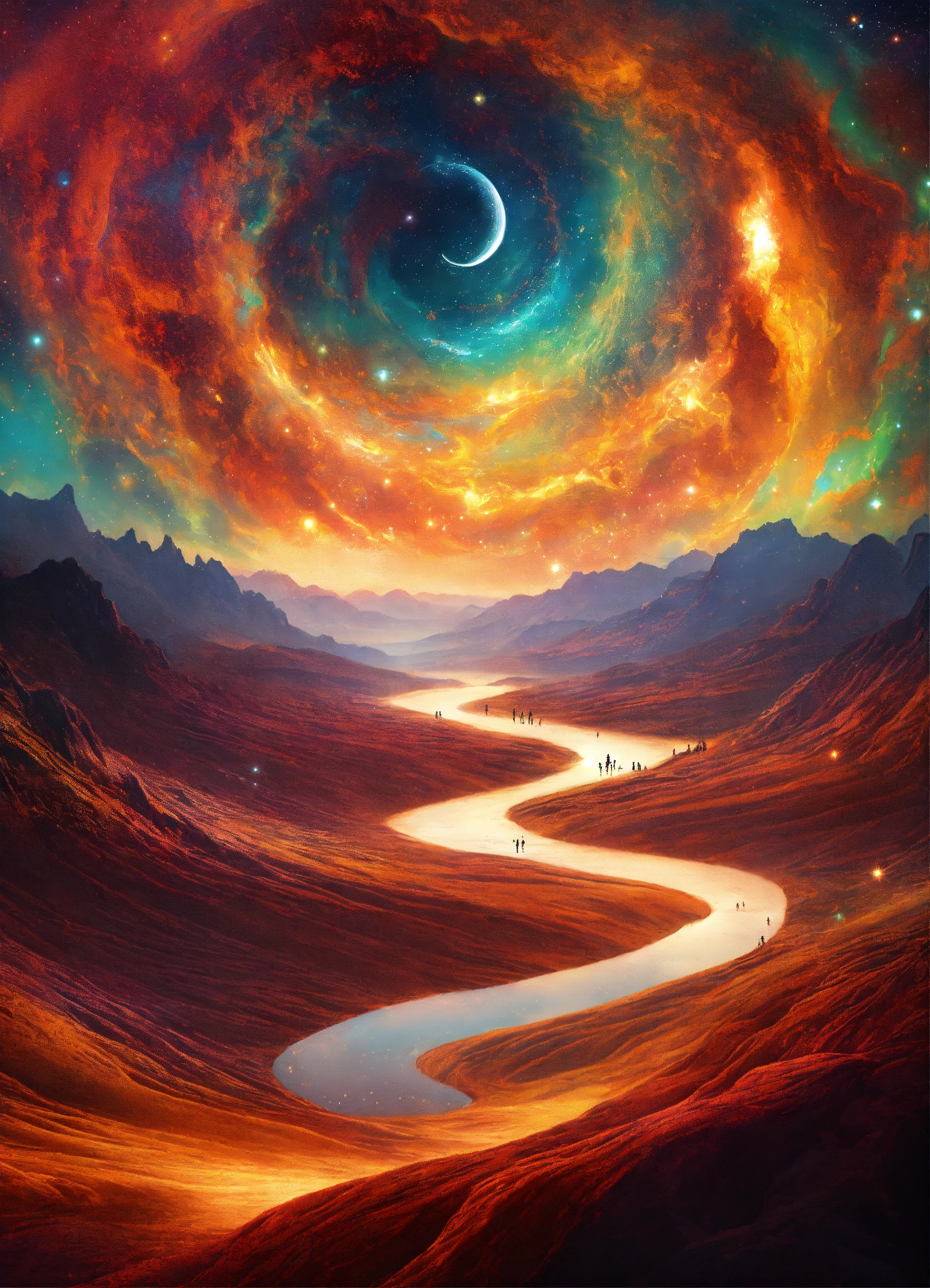Lexica - Create an image that portrays the concept of infinity. Use ...