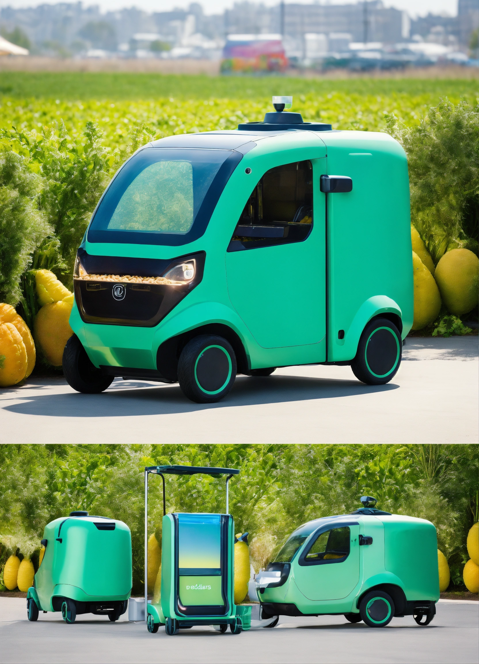 Lexica - Driverless Grocery Delivery Vehicle. Milk, Bread, Vegetables ...