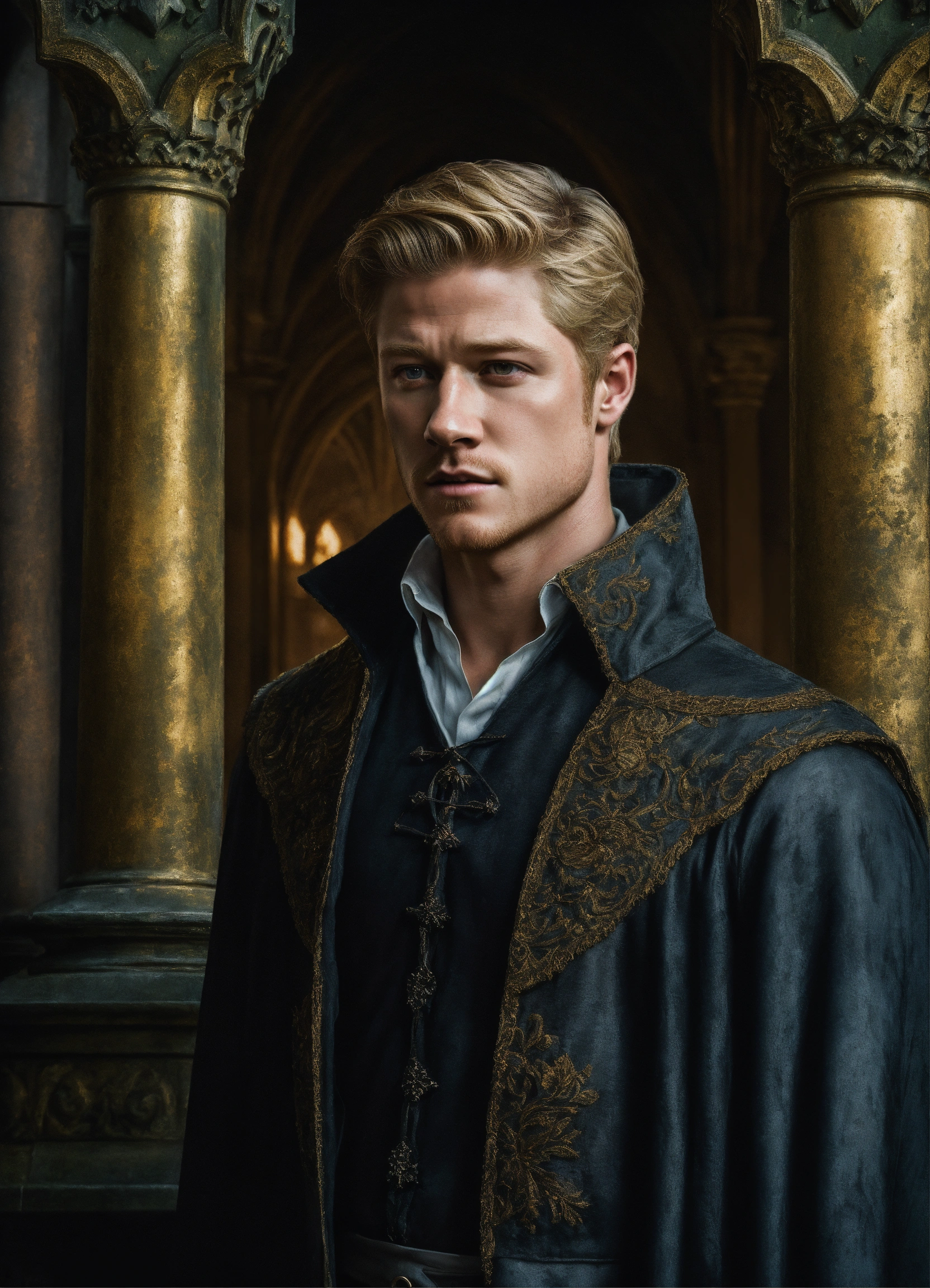Lexica - Portrait of a handsome blond haired man similar to Ben ...