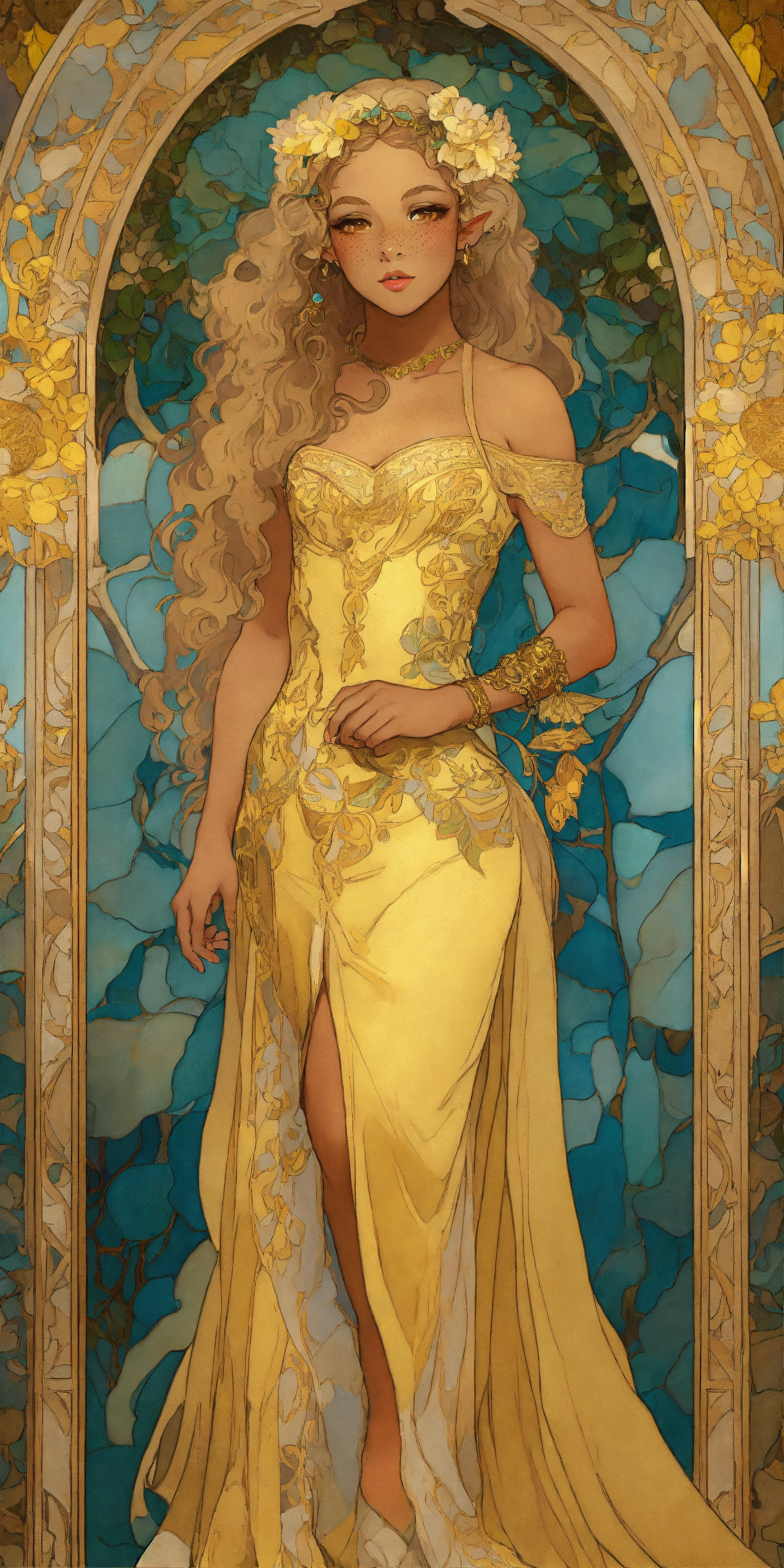 Lexica - Portrait of a young fairy elf biracial princess with tan ...