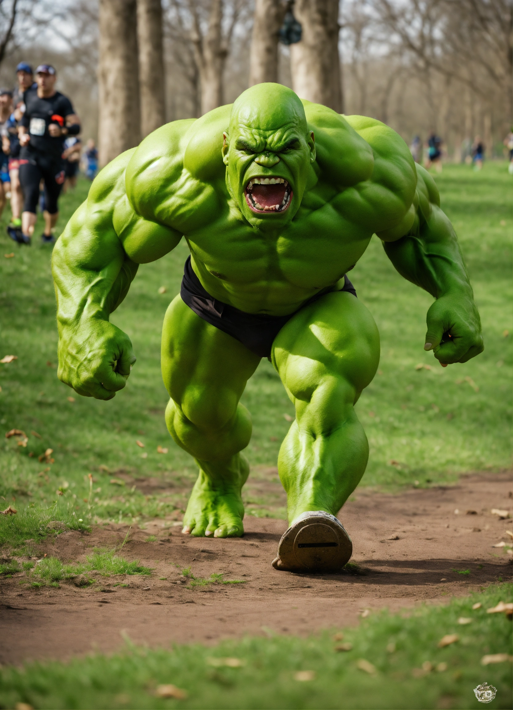Lexica - Hulkin war ,8k,in the park,reality