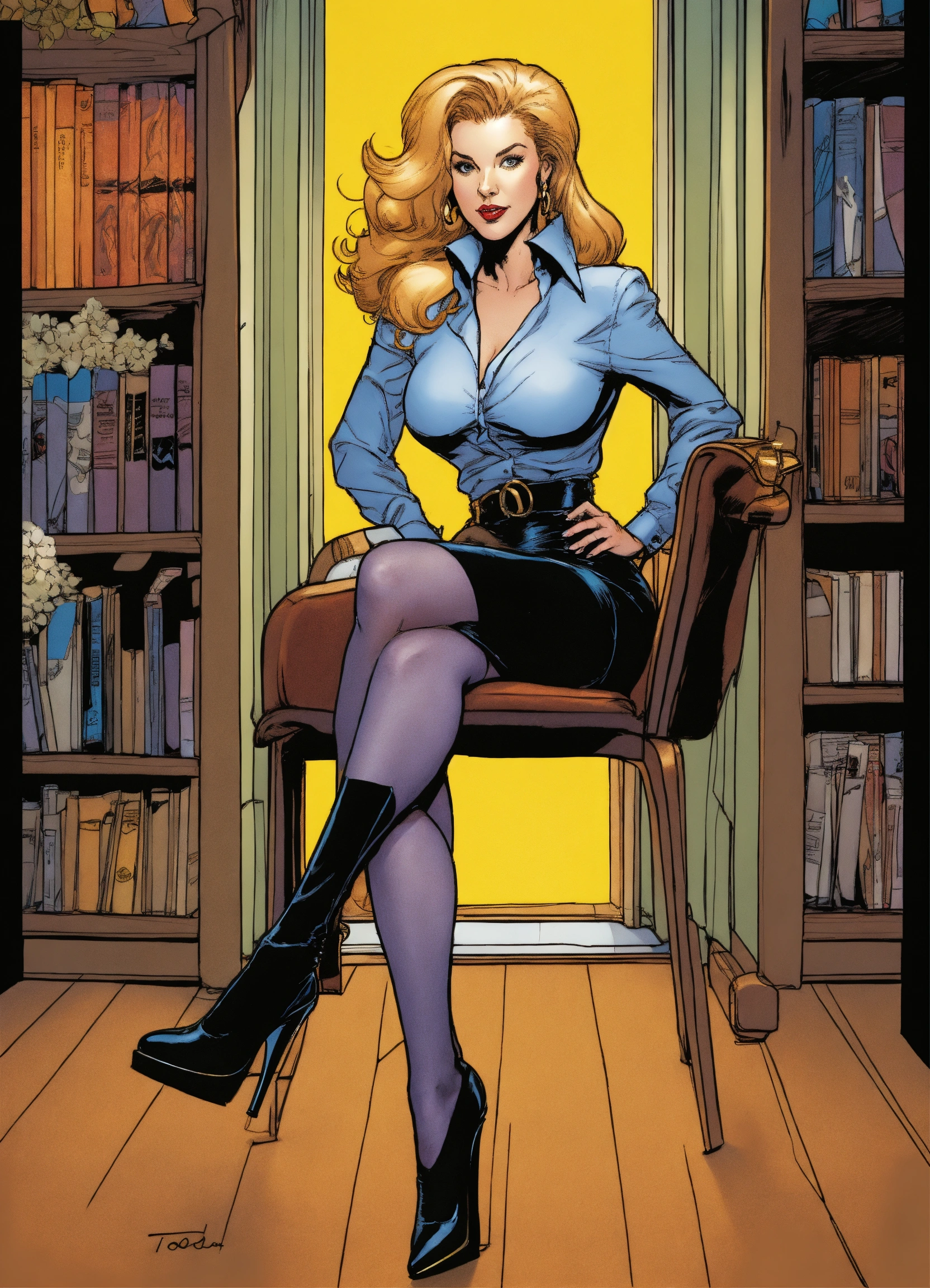 Lexica Jane Herron From John Persons Comics Wearing A Pencil Skirt 