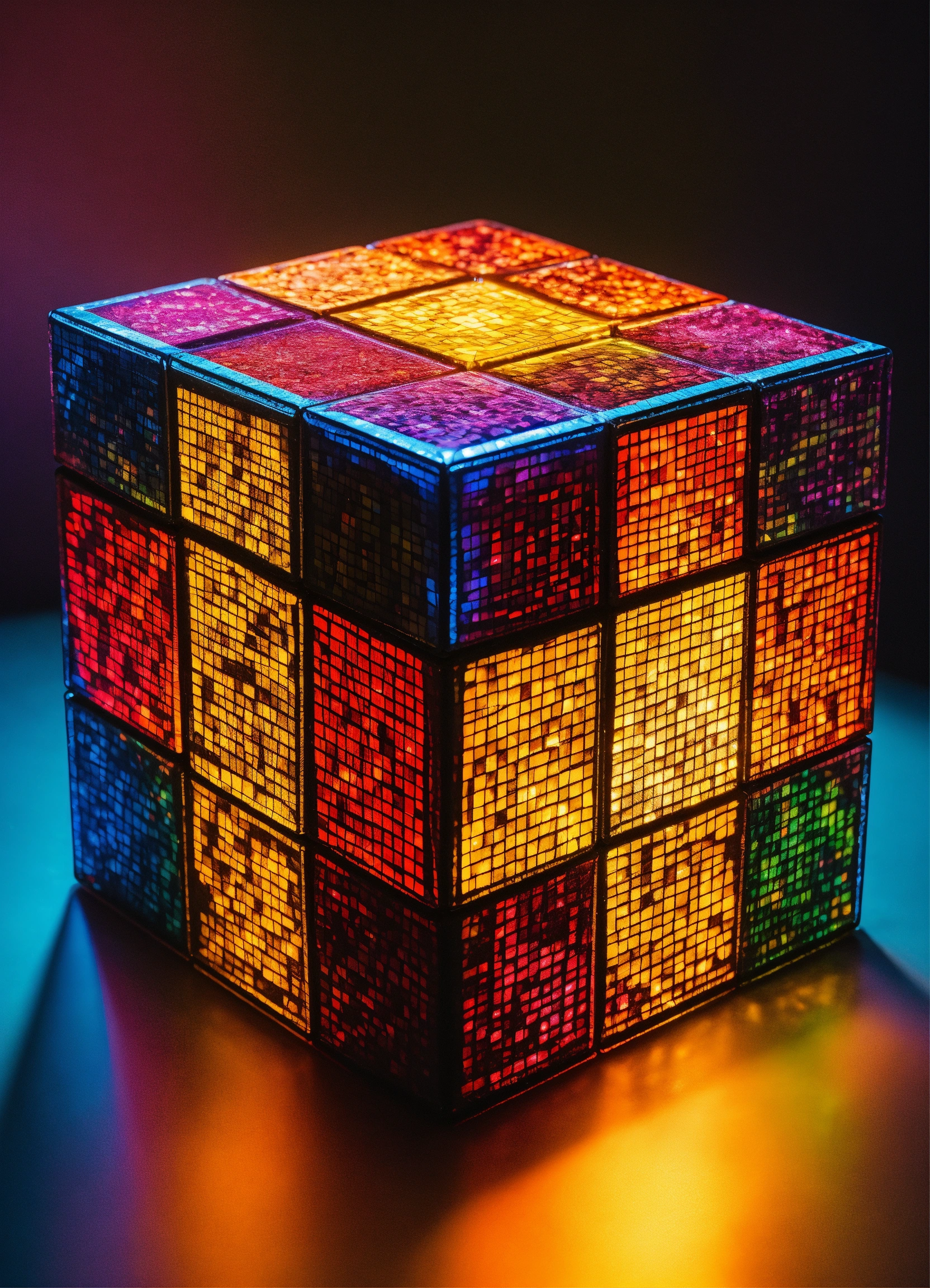 Lexica - An image of a mystical cube giving off light of various colors