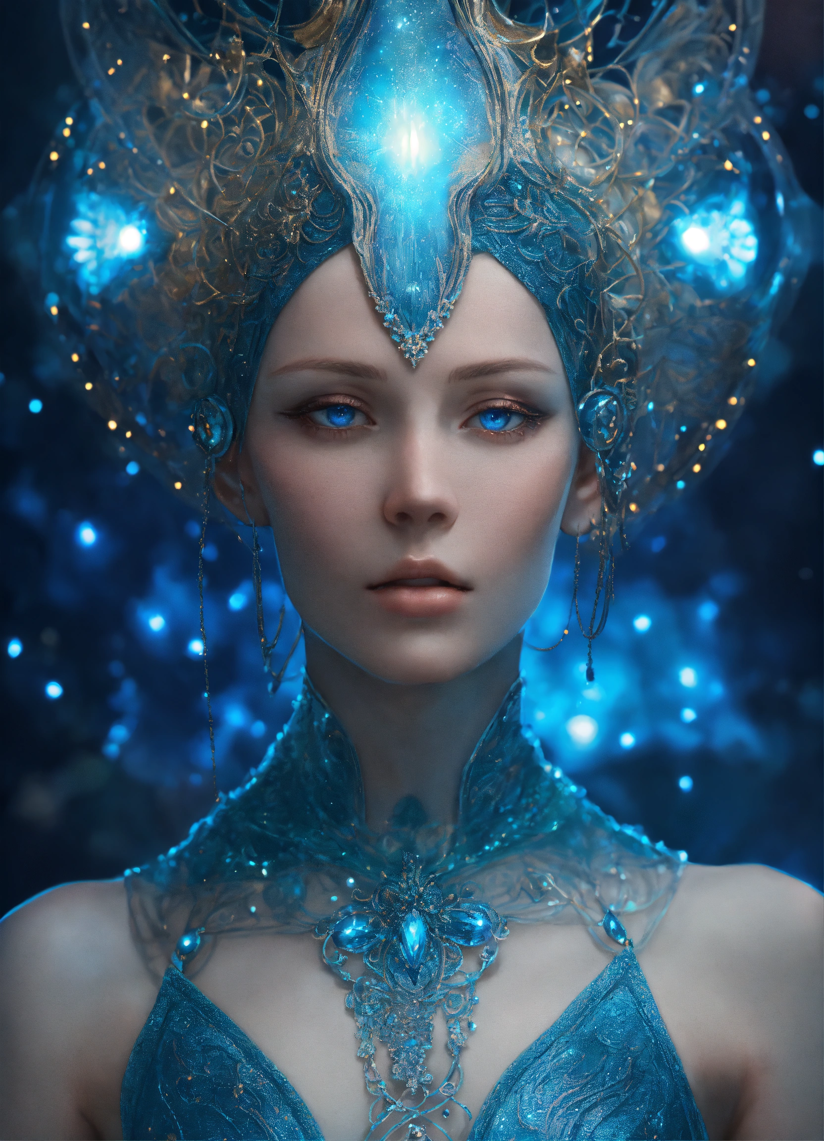 Lexica - Photo-realistic portrait of a Pleiadian Alien, characterized ...