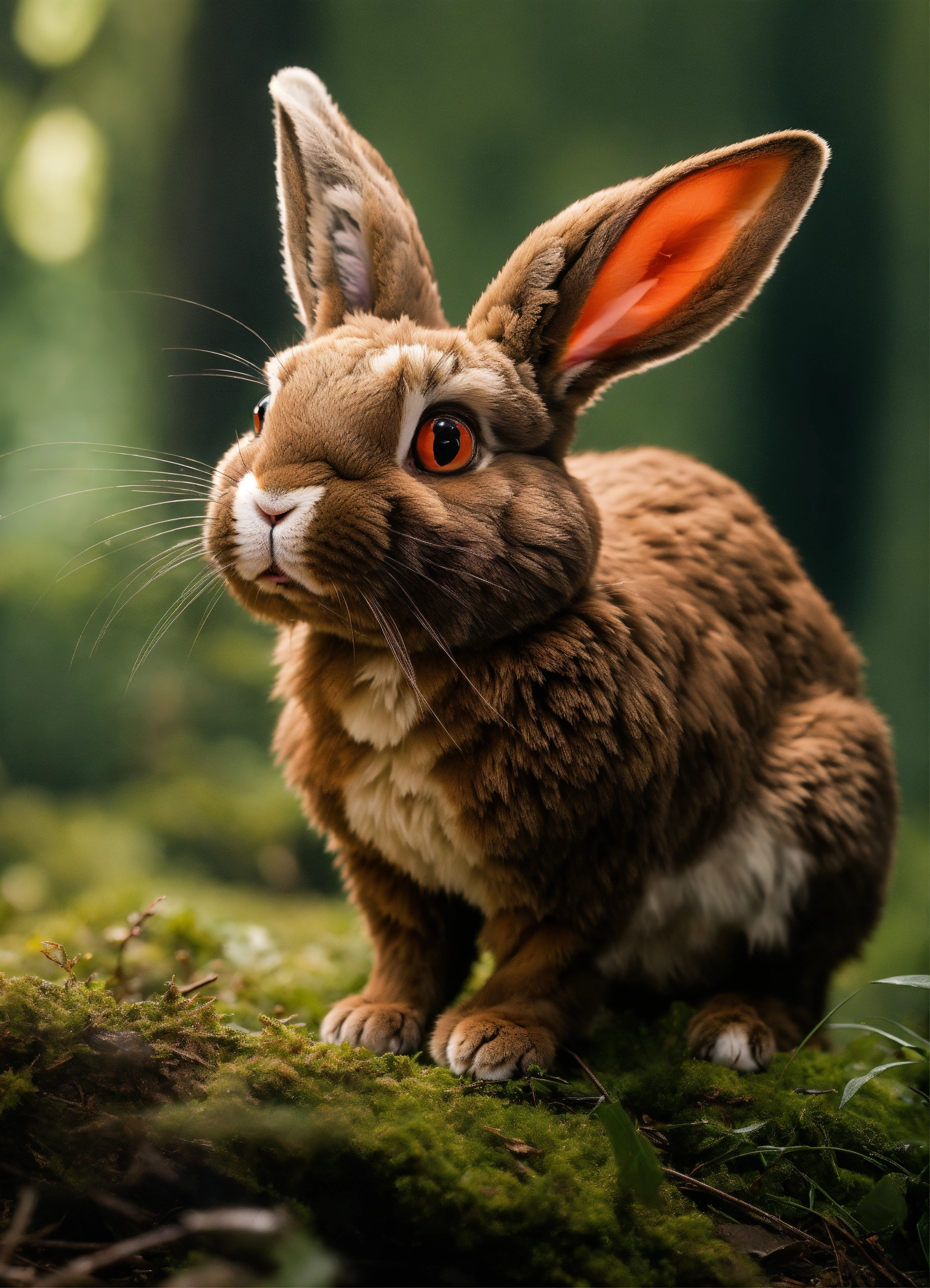 Lexica - A muscular brown fur covered female rabbit with red eyes ...