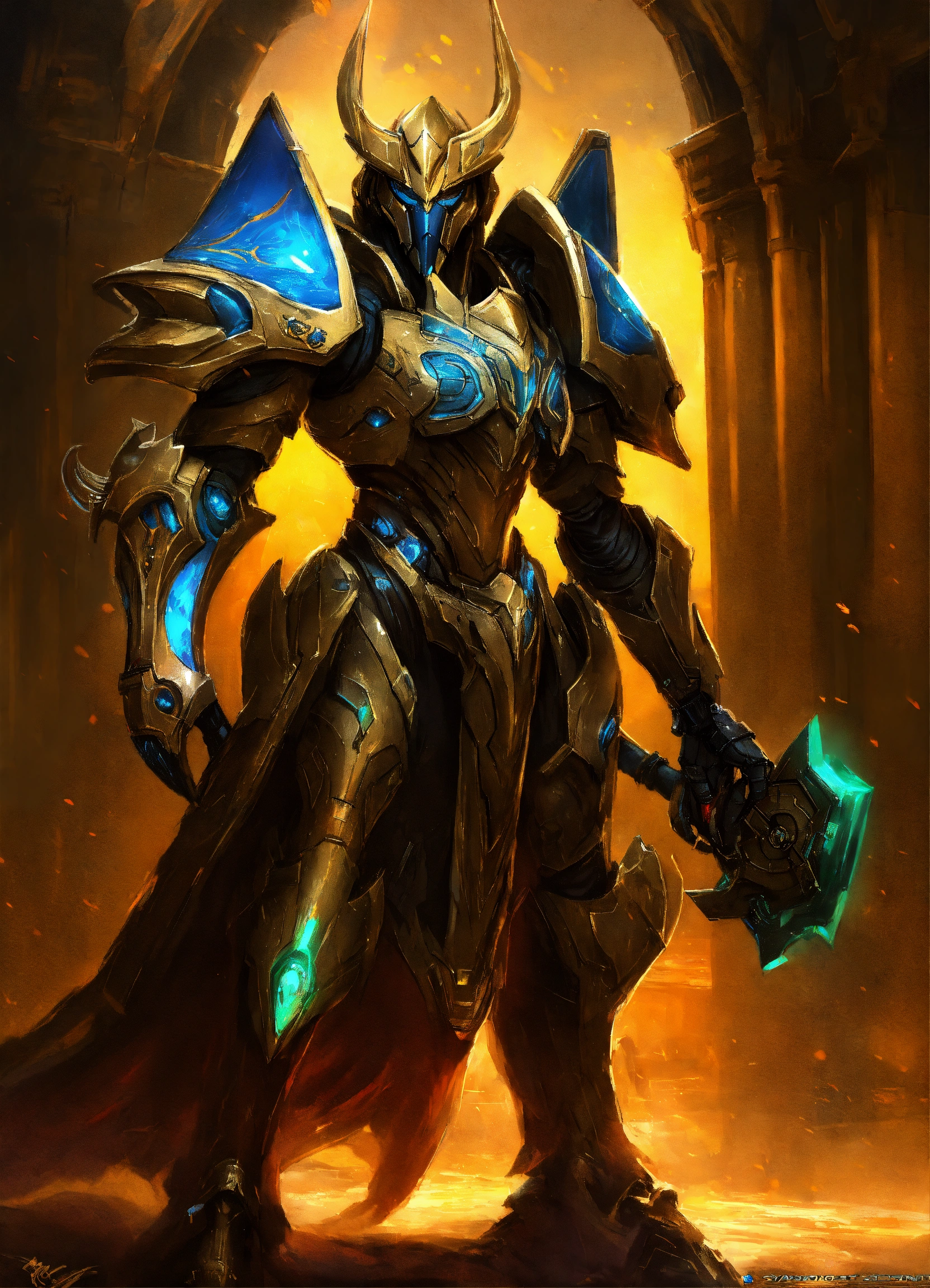 Lexica - Retribution of scyrah dawnguard sentinel, starcraft protoss art