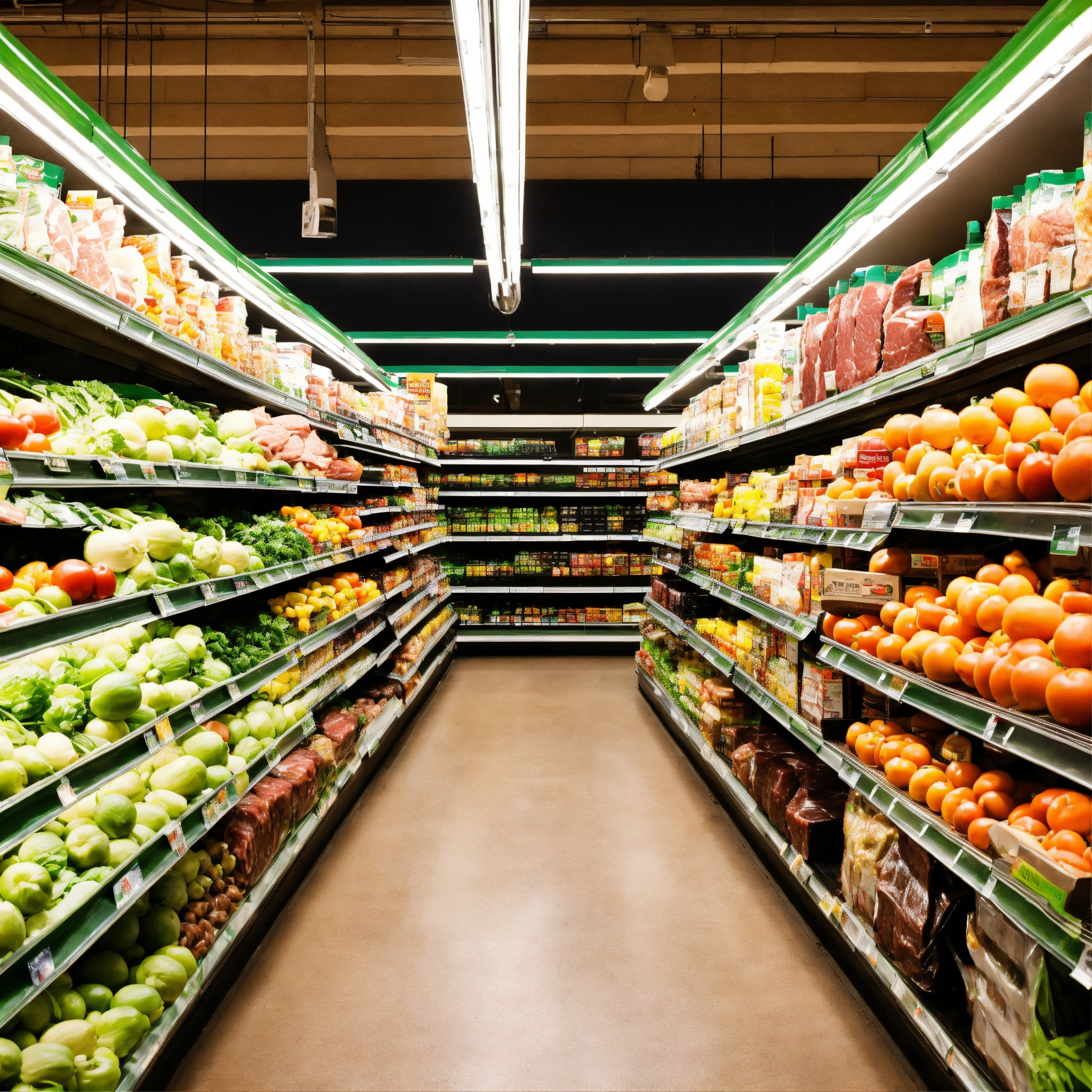 Lexica - A photo of a large grocery store that is well-stocked with a ...