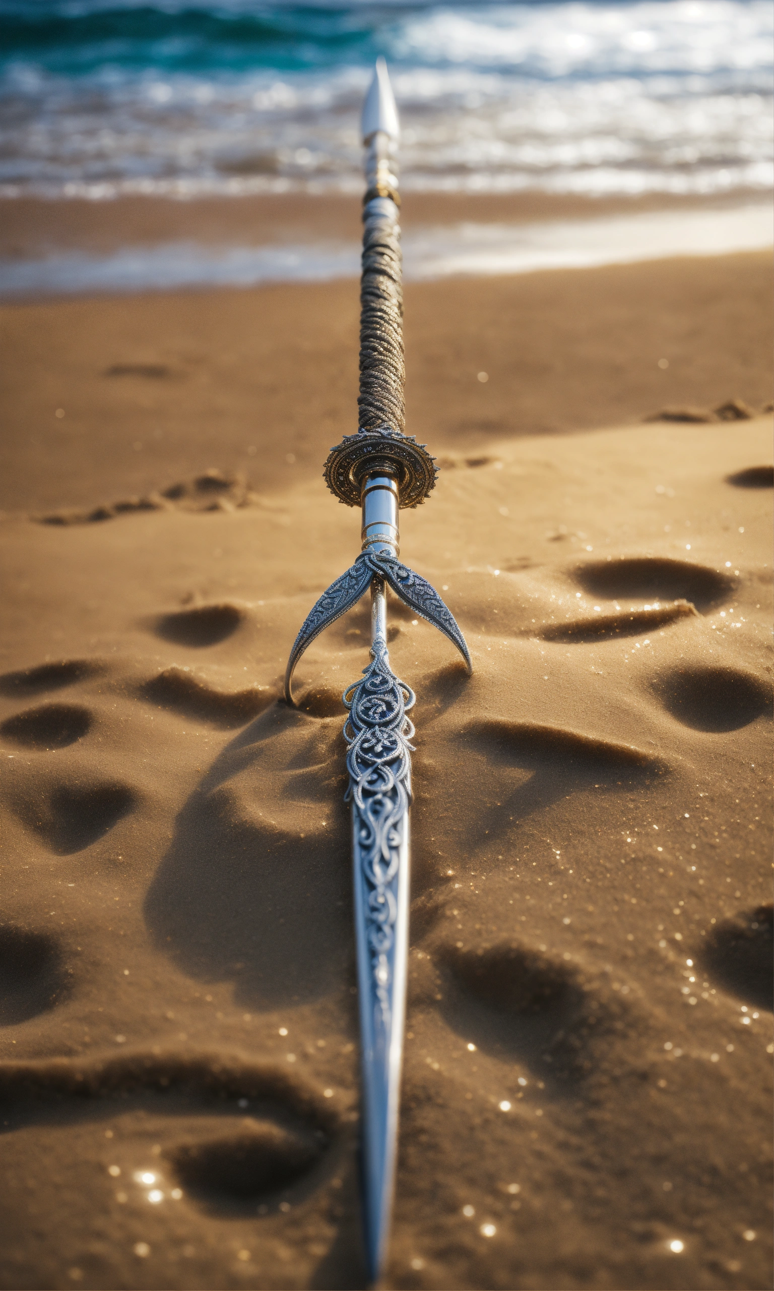 Lexica - 8k, picture of a narrow and delicate toothed spear with sharp ...