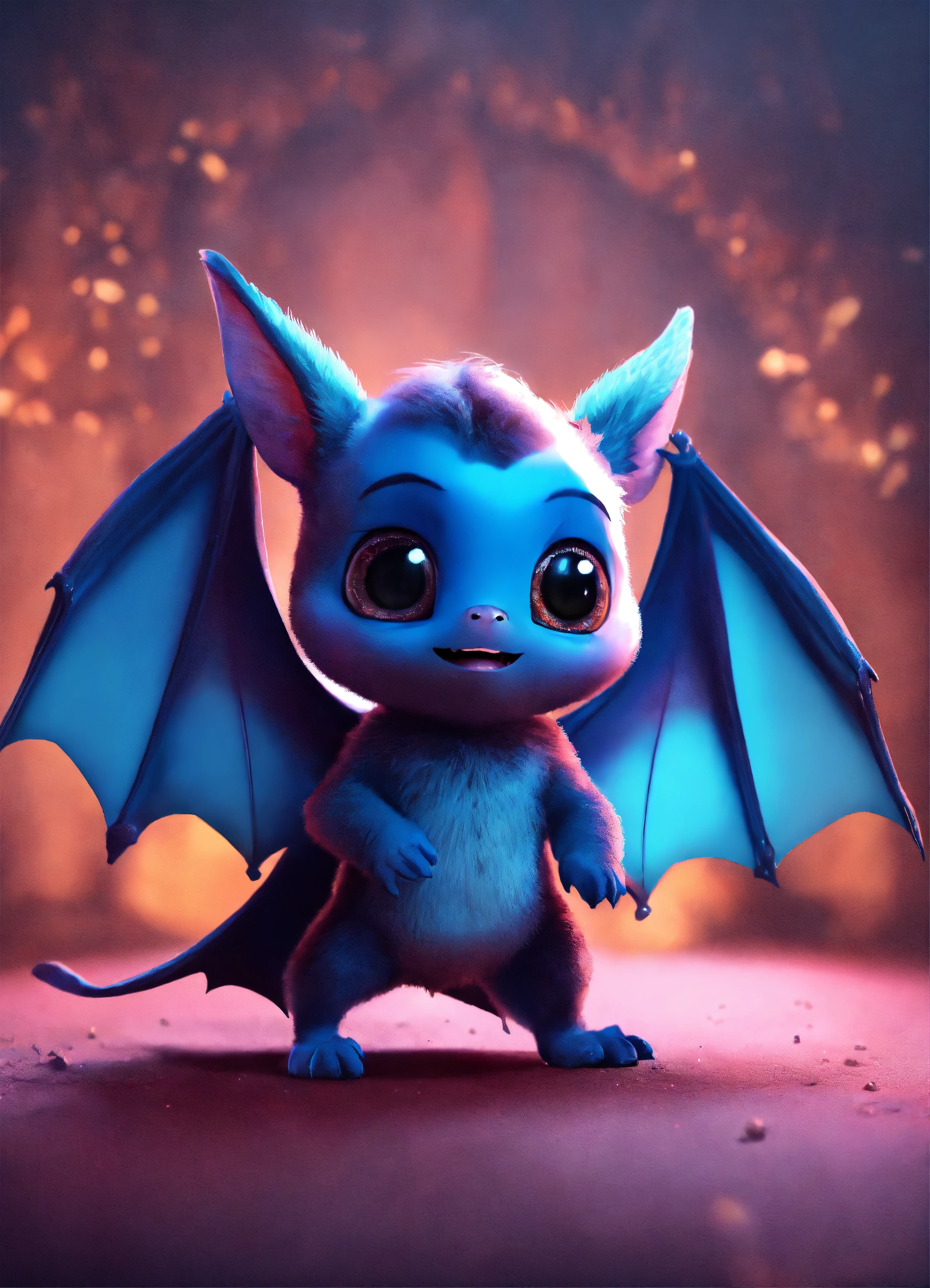 Lexica - A cute multiple wings baby bat with big eyes, animated ...