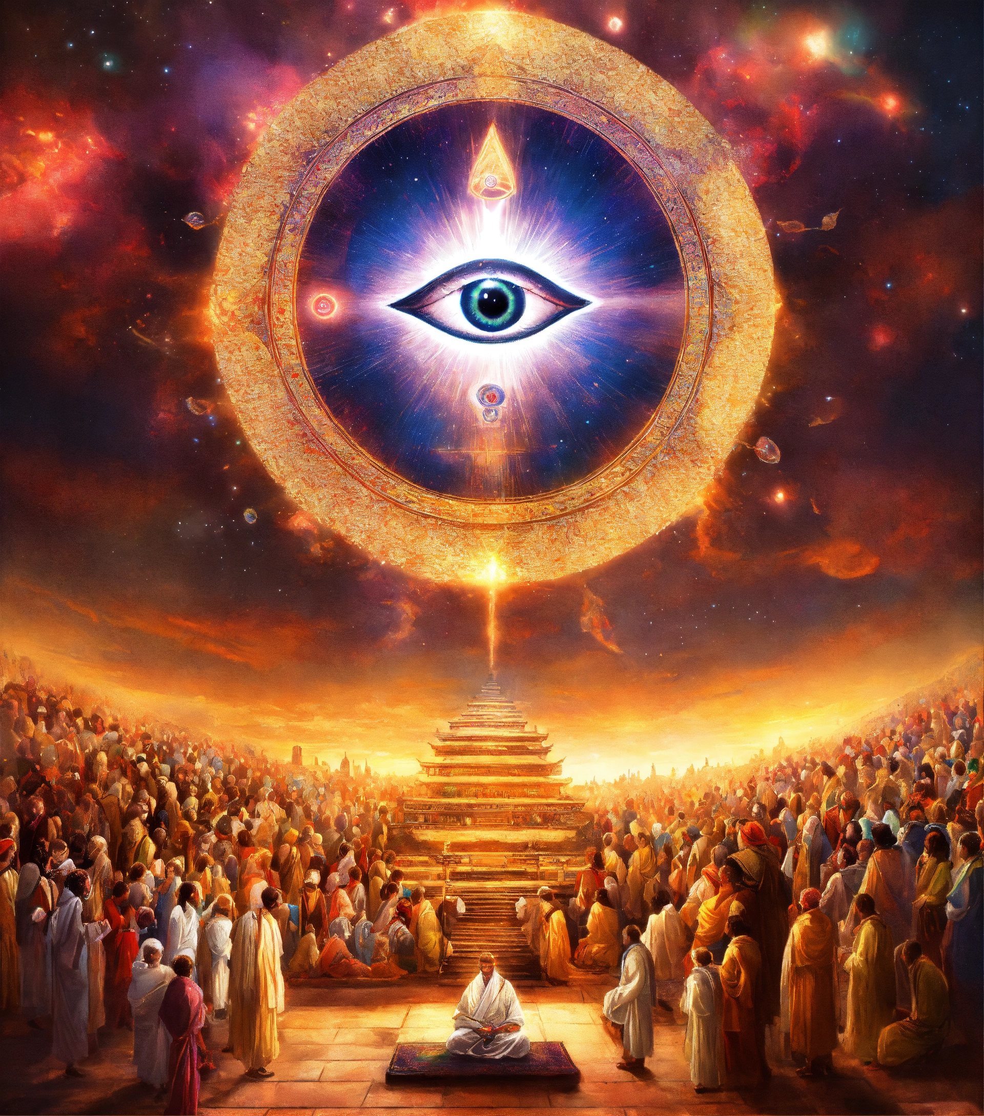 Lexica - An enlightened man with 3rd eye opendescendin from heavens on ...