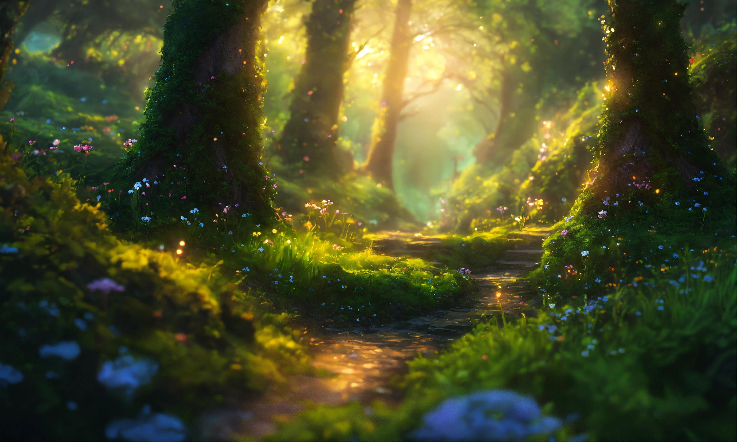 Lexica - Epic shot of a fairy forest in Ireland, ultra detailed, ultra ...