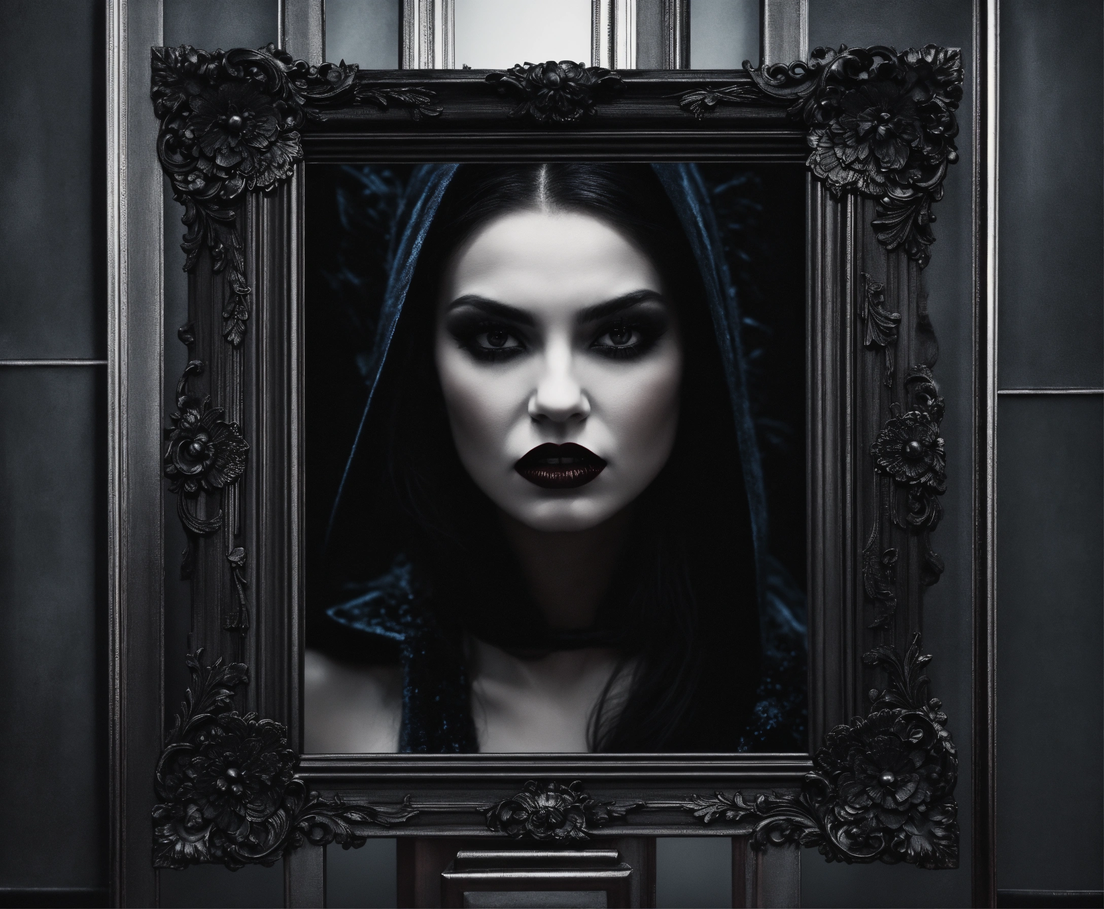 Lexica - Black and grey modern vampiric frame