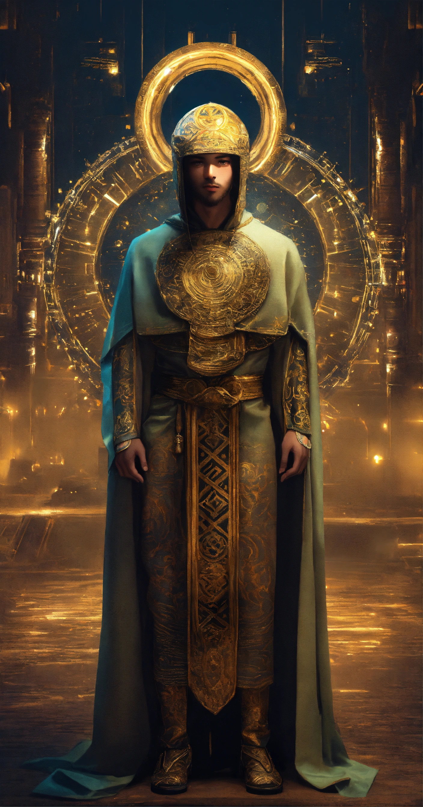 Lexica - Karma, Spiritual, futuristic, outfit, man, full body view ...