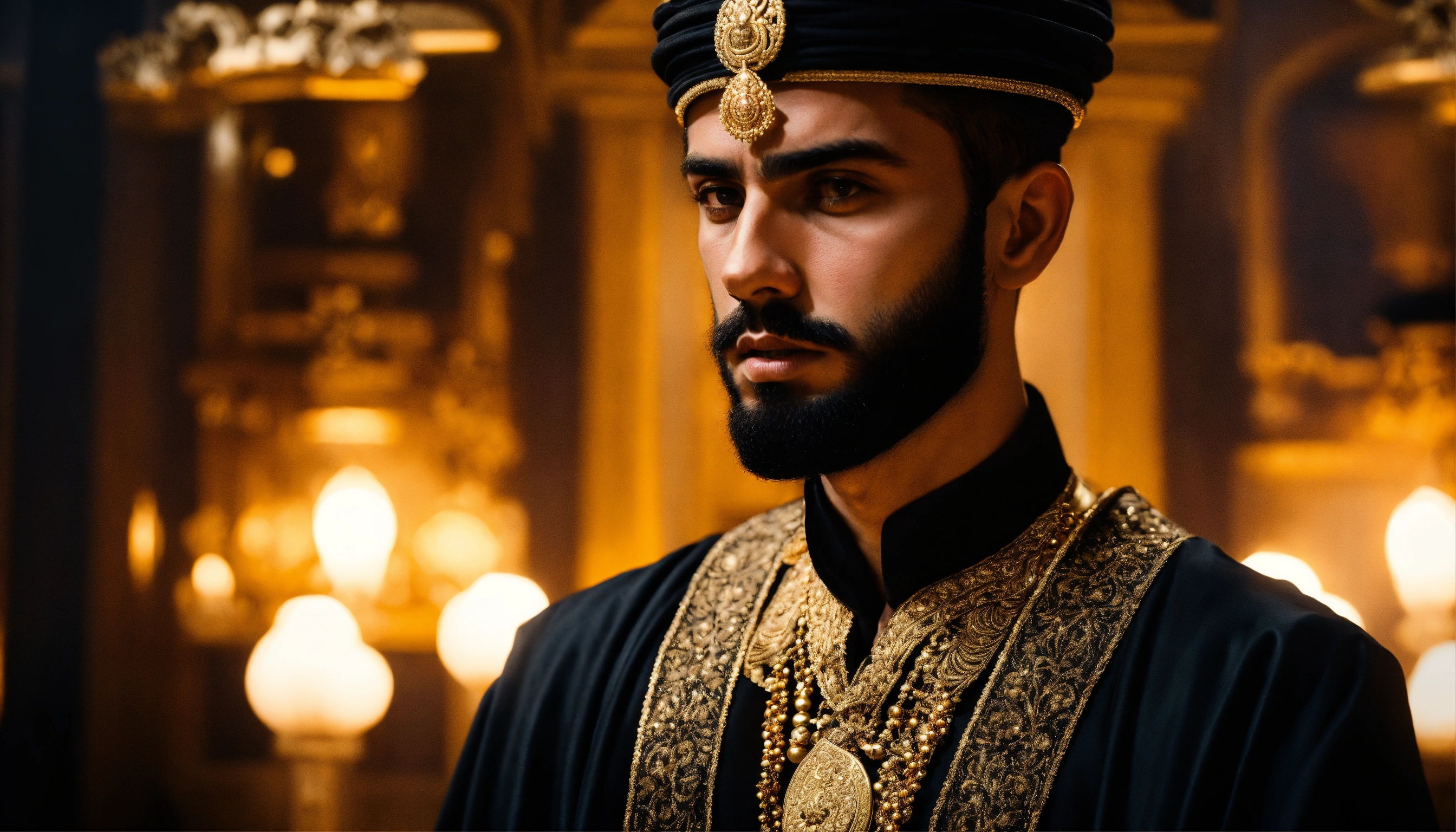 Lexica - Dramatic portrait of a young and handsome villainous Arabic ...