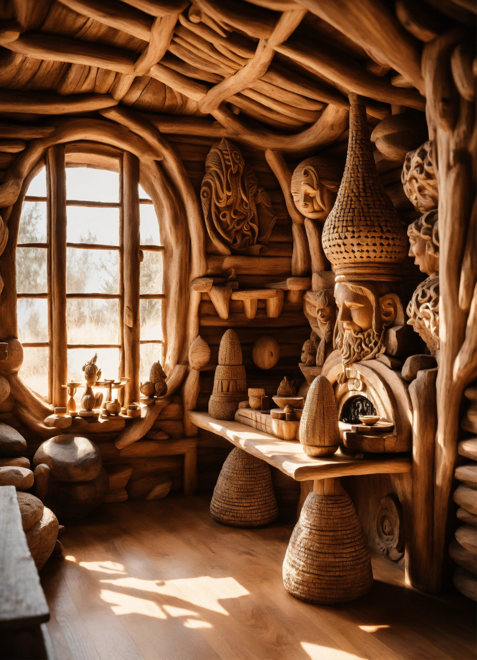 Lexica - An ancient style spiritual gnome inspired house simple wooden ...