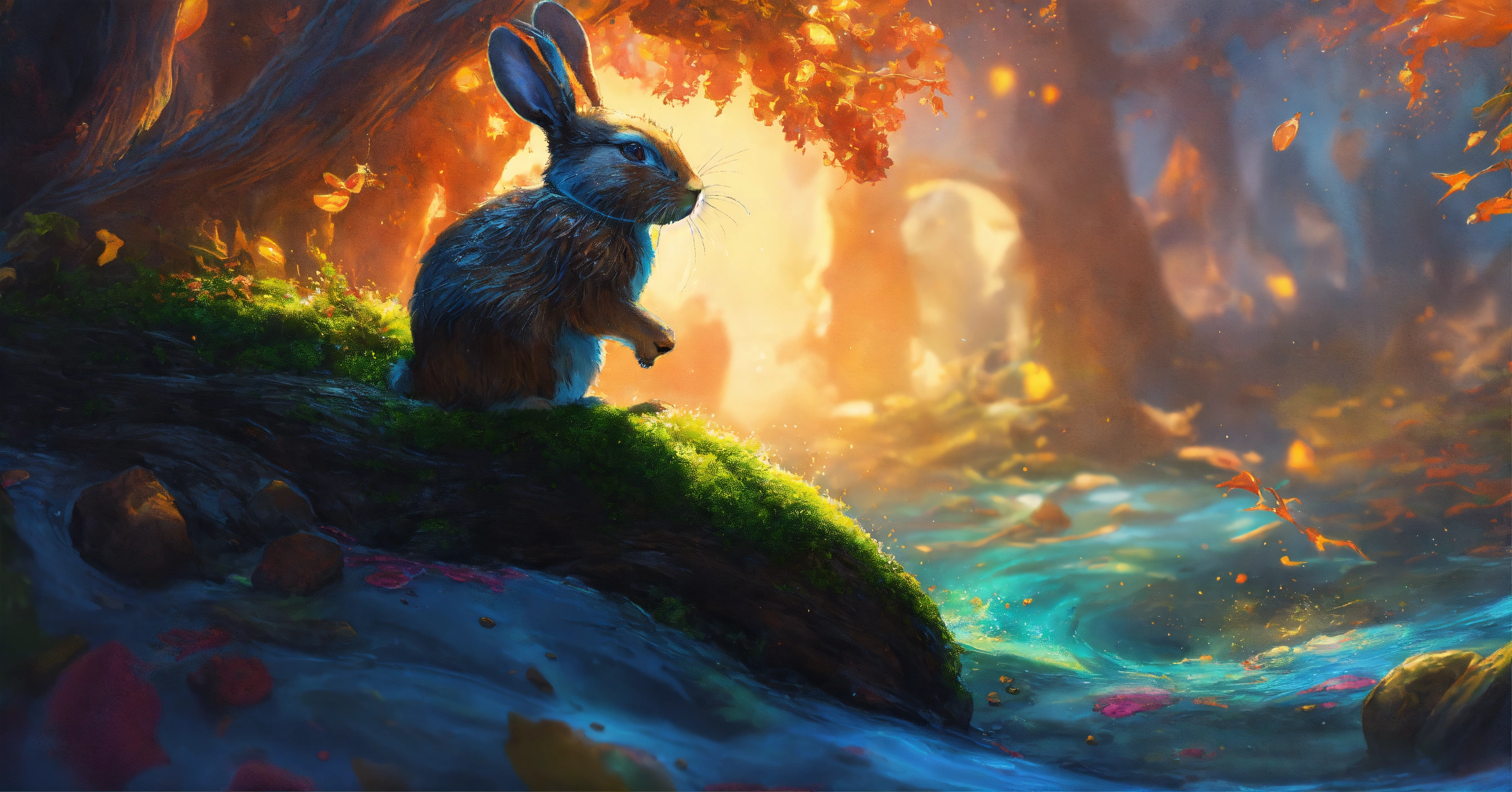 Lexica - Splash art, a quirky liquid portrait of a hauntingly beautiful ...