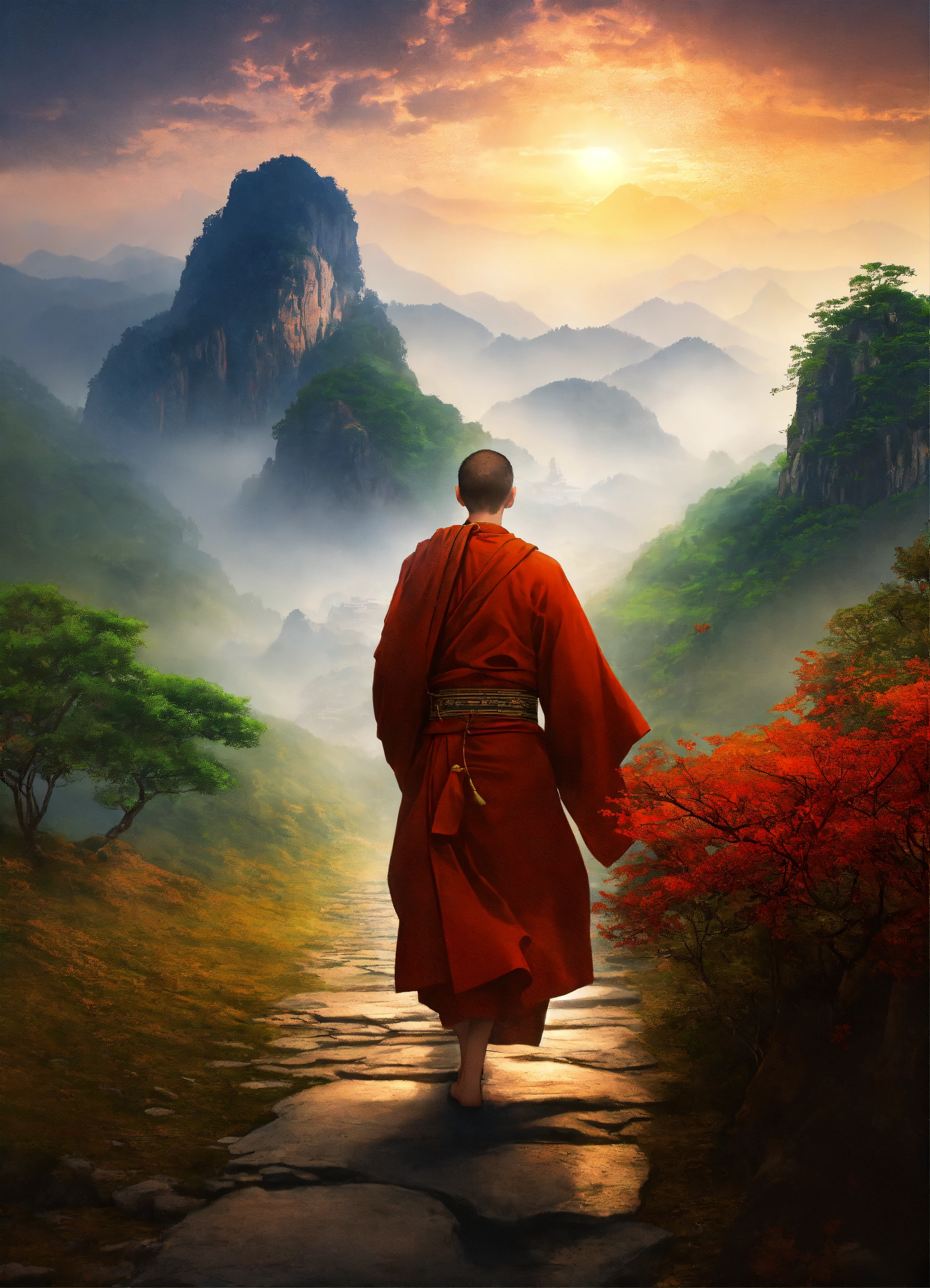 Lexica - A Chinese Monk and his journey to inner truth Background scene ...