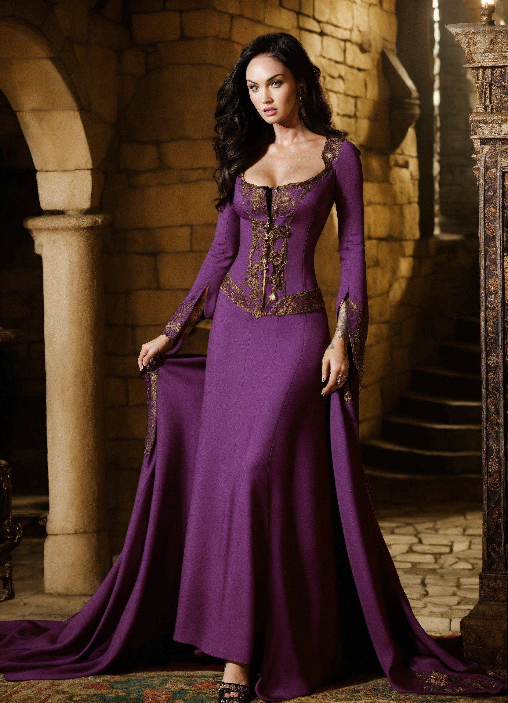 Medieval dress purple outlet