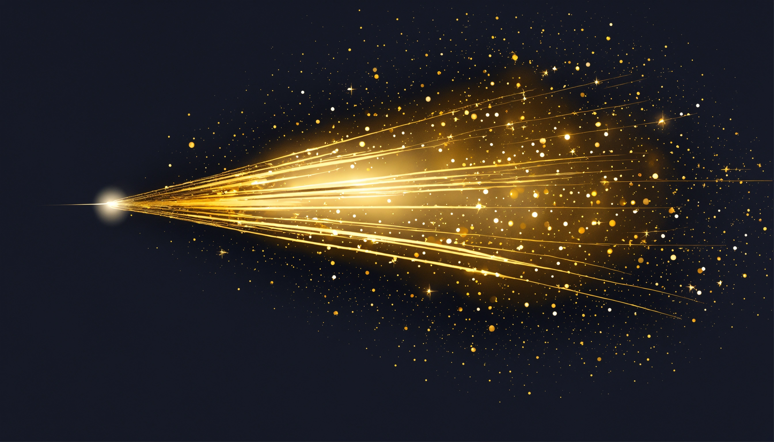 Lexica A simple isolated gold Christmas comet, vector style, isolated