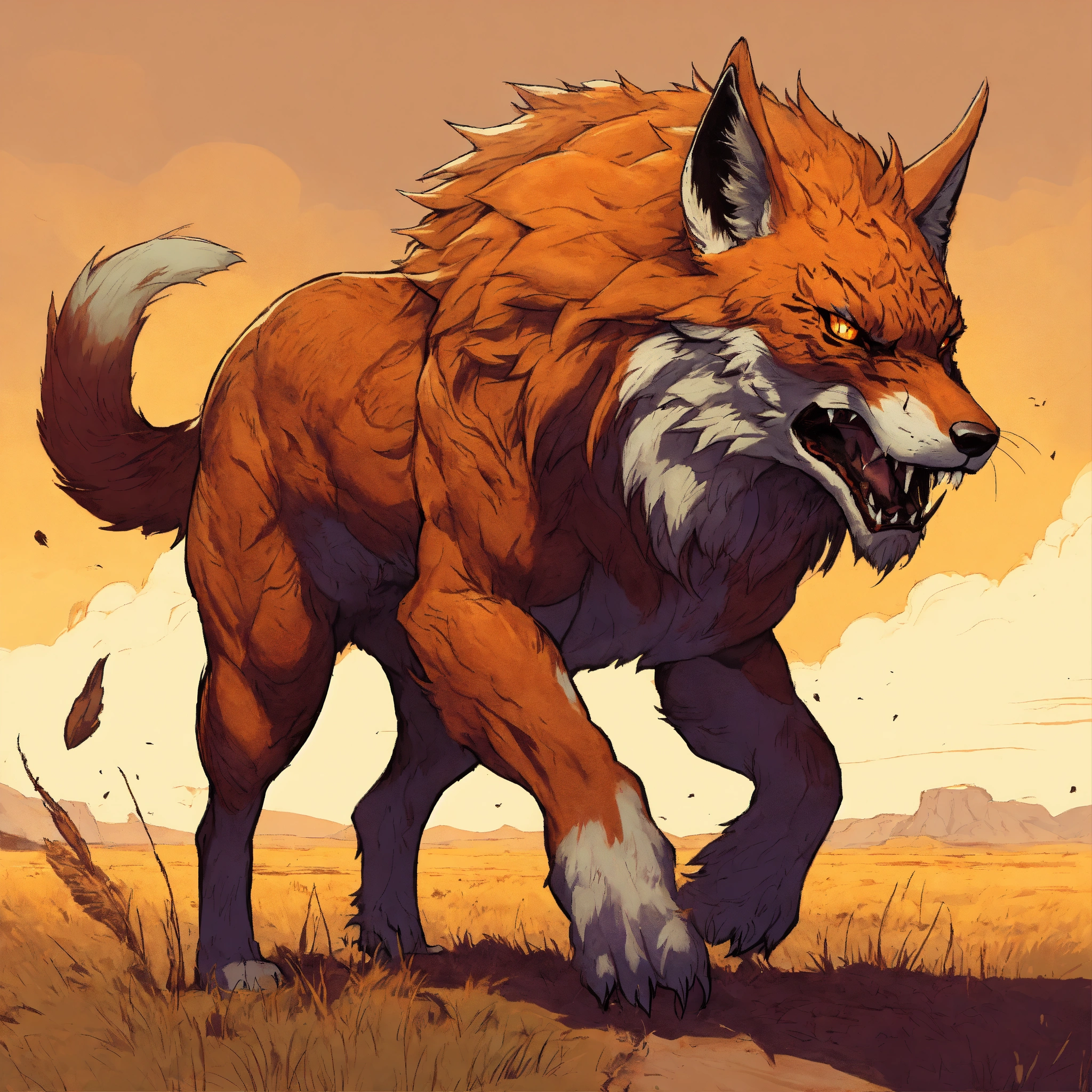 Lexica - A fantasy monster that roams the plains, looks like a fox ...