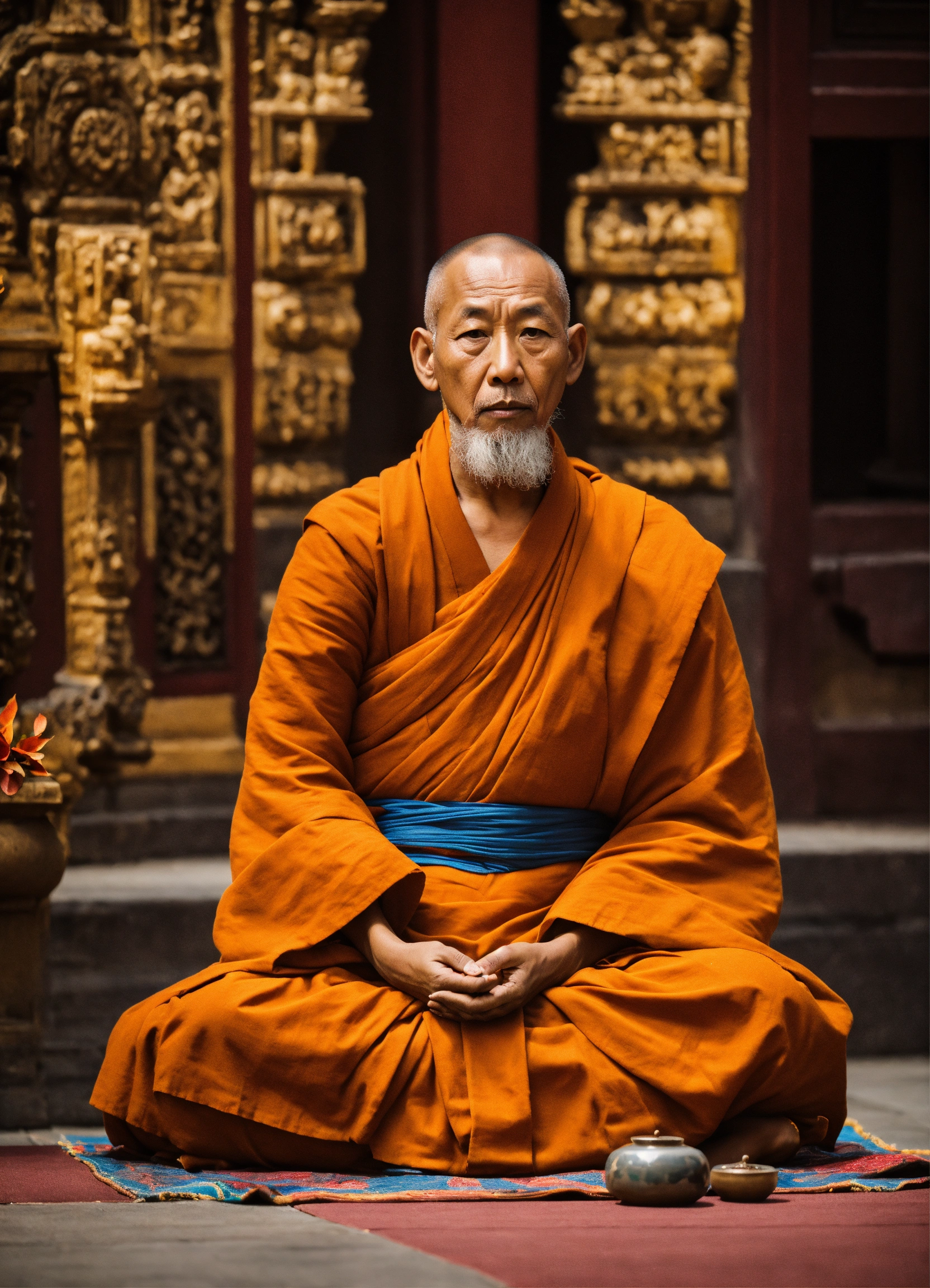 Lexica - Wise monk sitting in meditation