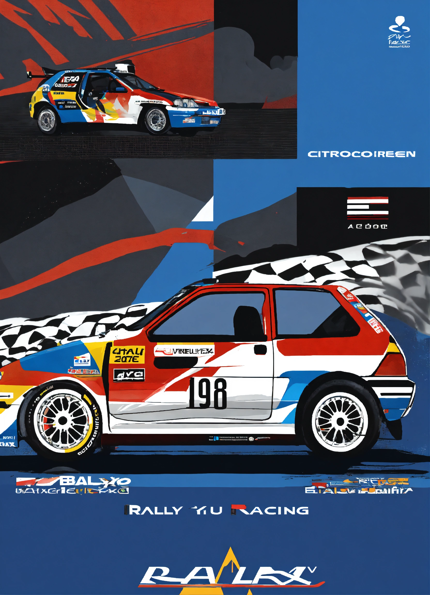 Lexica - Un logo de un citroeen saxo de rally y un texto que ponga ...