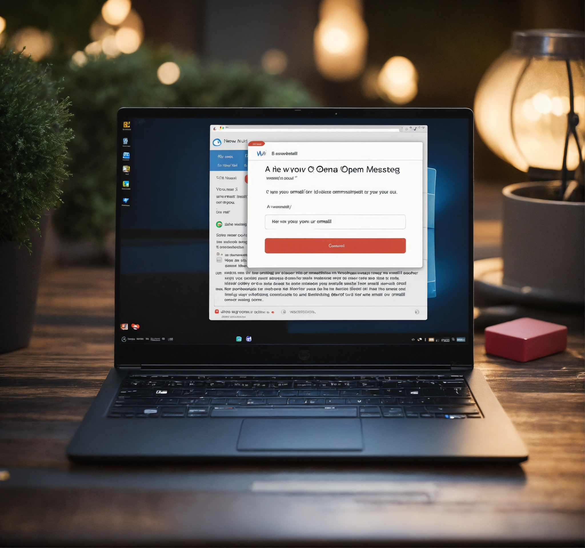 Lexica - Laptop with open email message