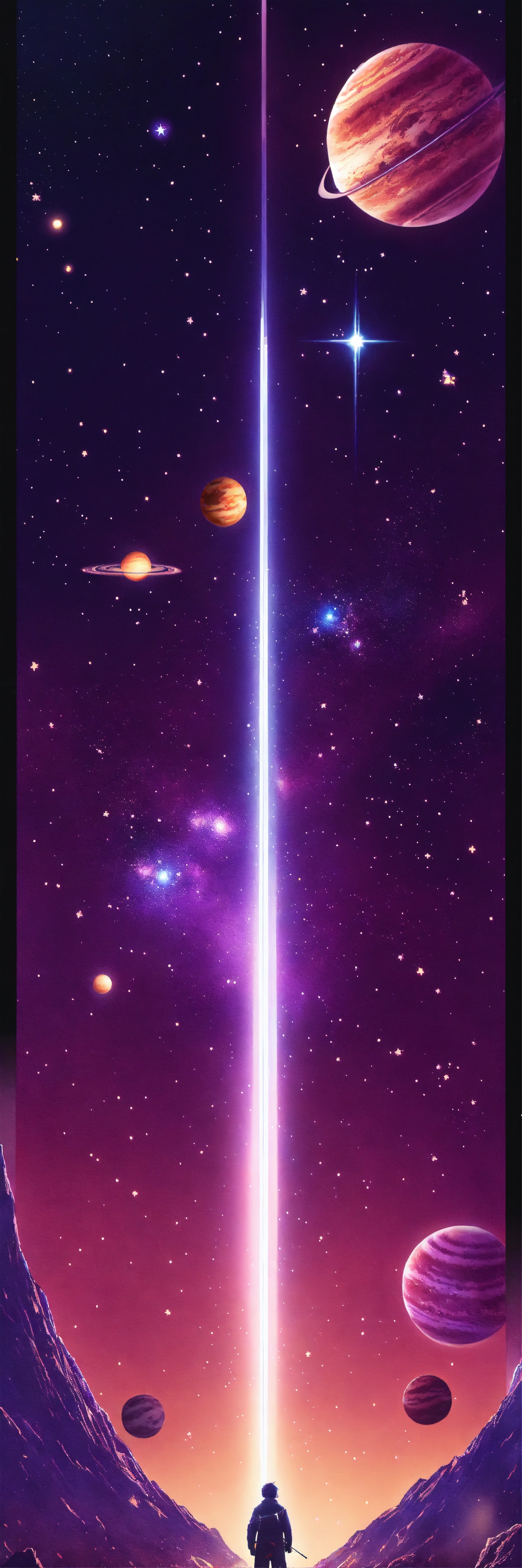 Lexica - A dark purple colored background with stars in the background ...