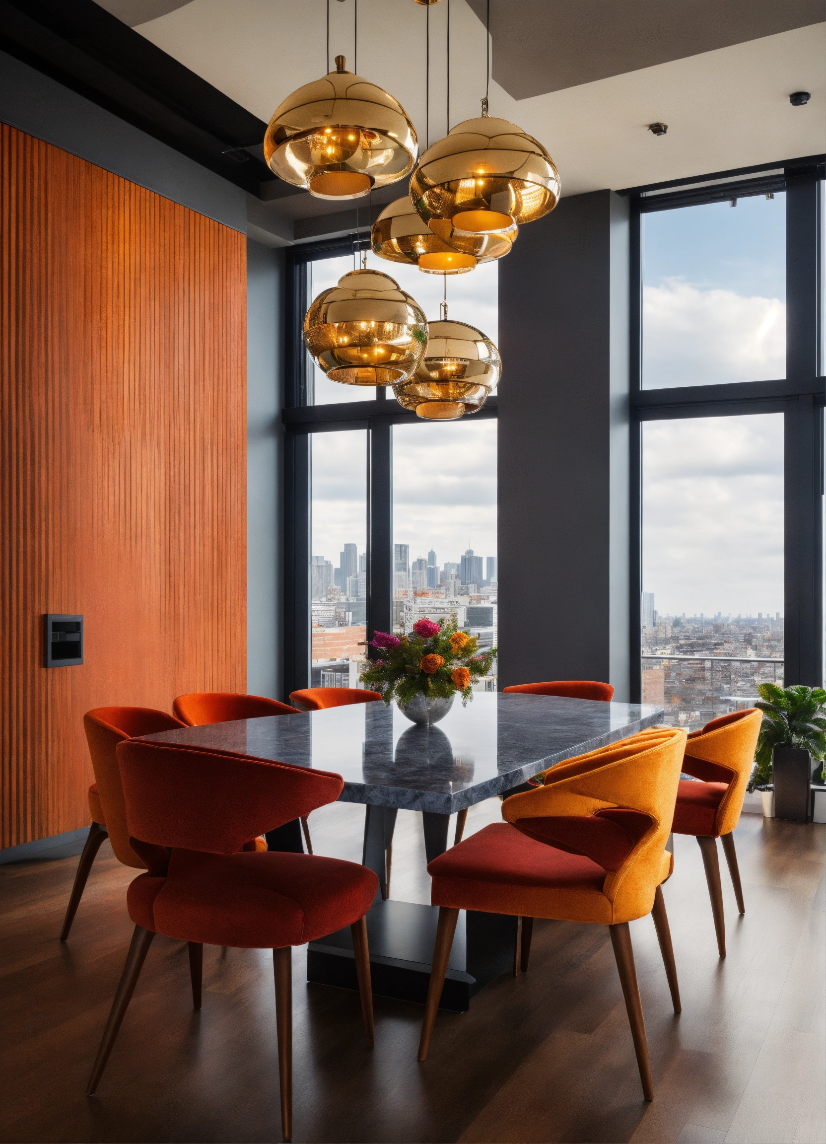 Lexica - Modern luxury penthouse with designer dining chairs in an ...