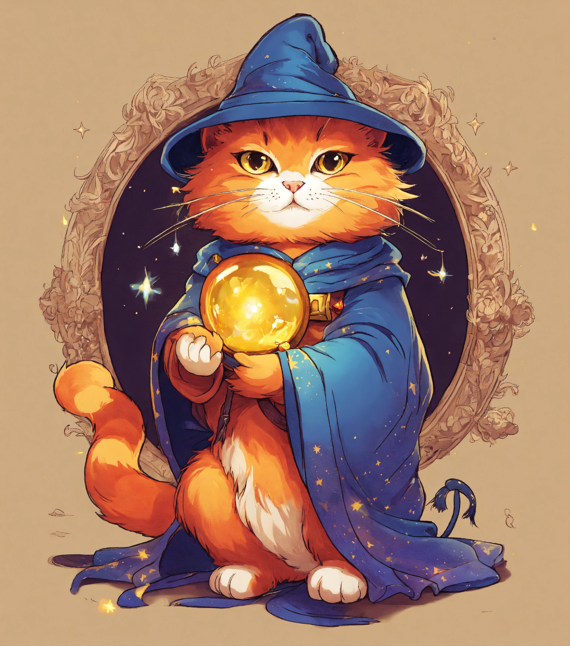 Lexica - Cat being turned by a little wizard cat by a wizard