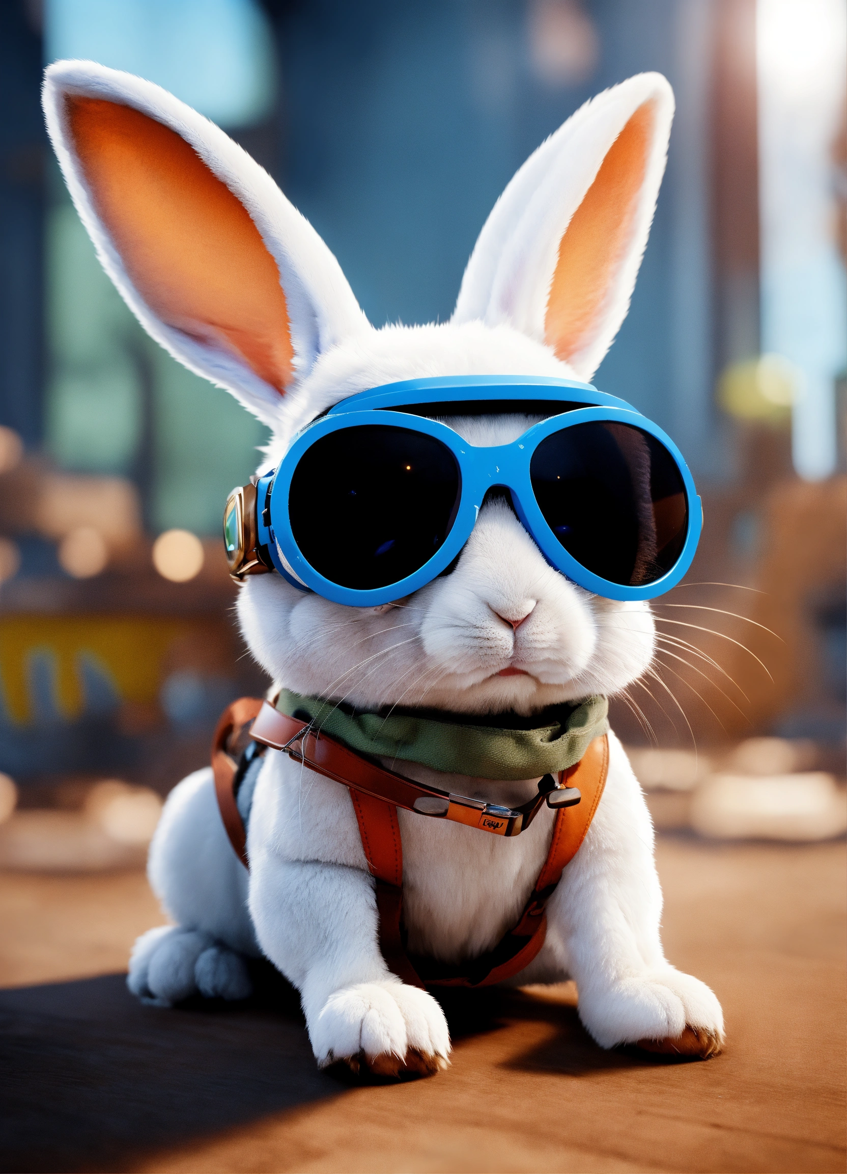 Lexica - A rabbit wearing aviator goggles, unreal engine
