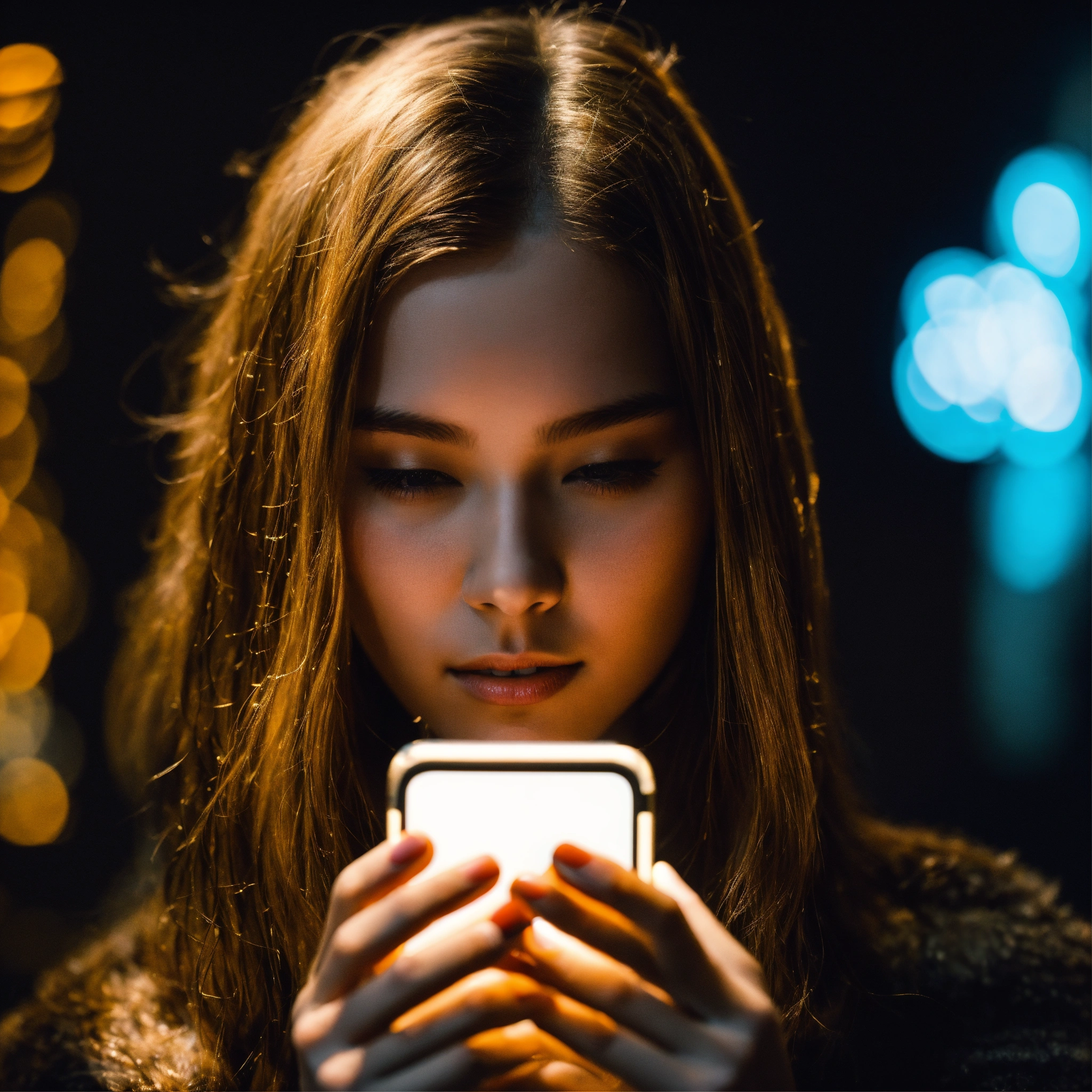 Lexica - The girl decided to shoot videos on her phone on the black ...