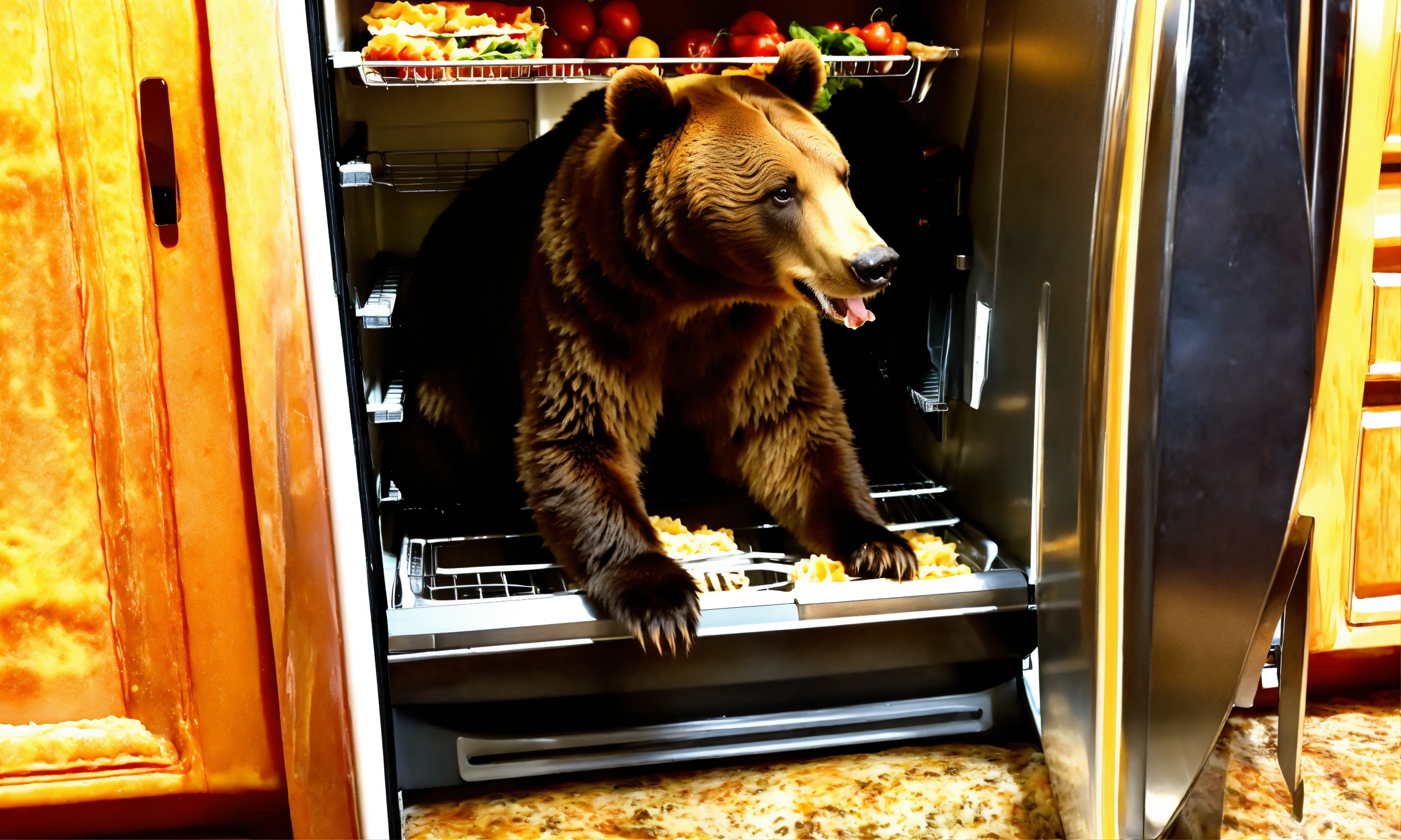 Lexica - Bear-y hungry animal got to the refrigerator, it stood up on ...