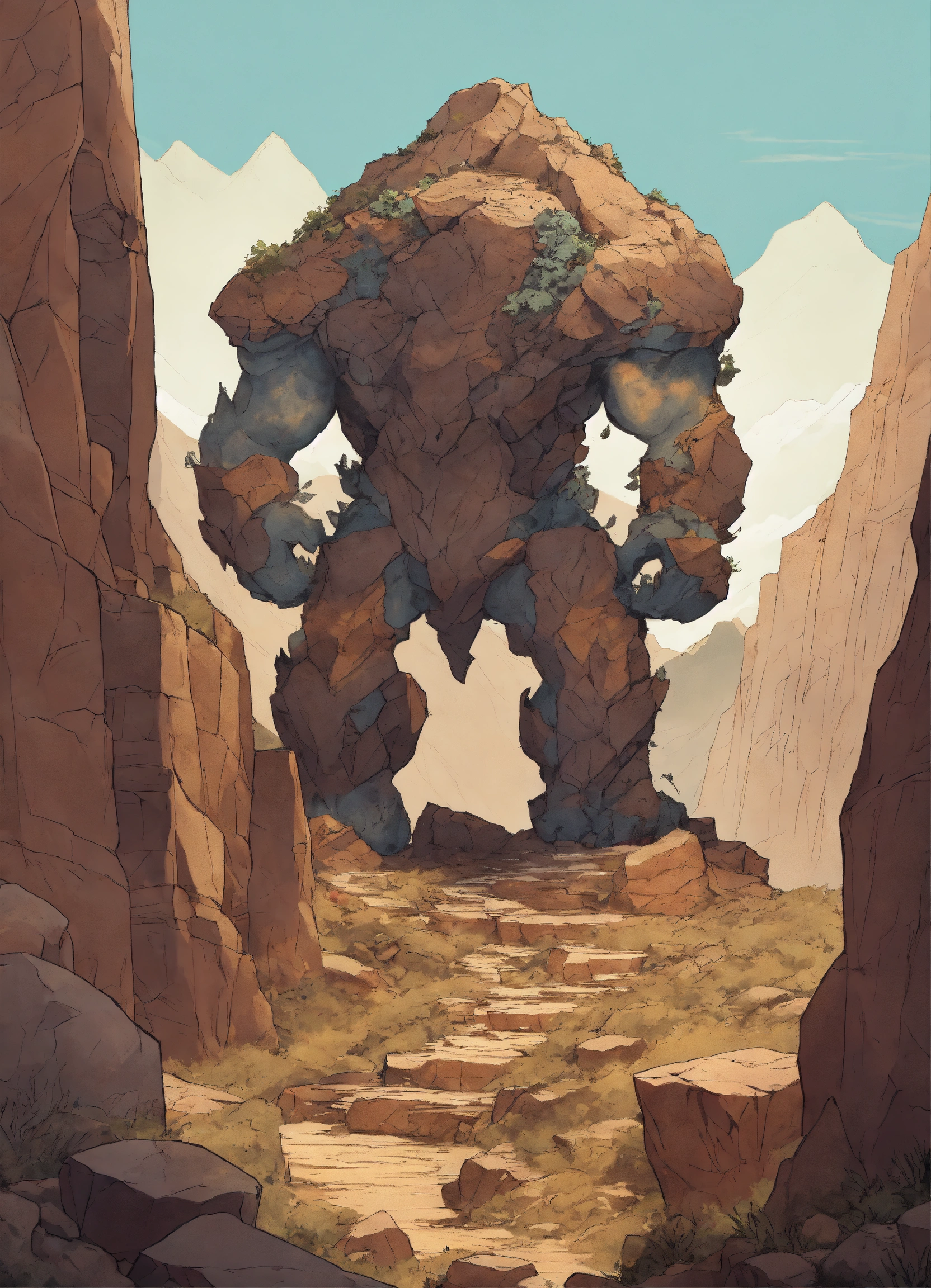 Lexica - A fantasy monster that is a guardian of the mountains, large ...