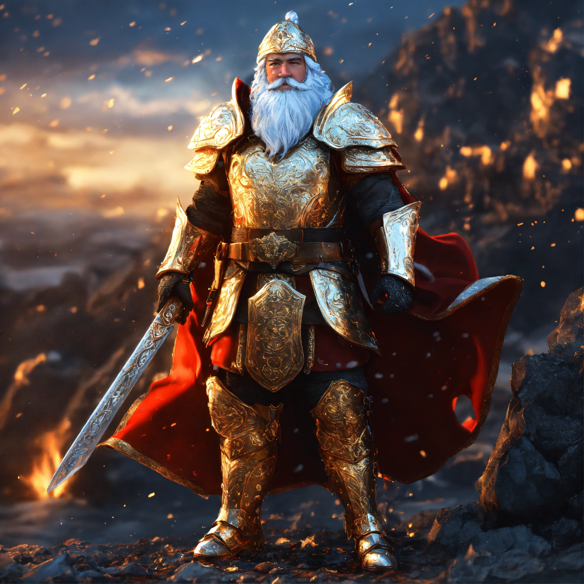 Lexica - ((Santa Claus in armor)), Full Body, Detailed Fearless ...