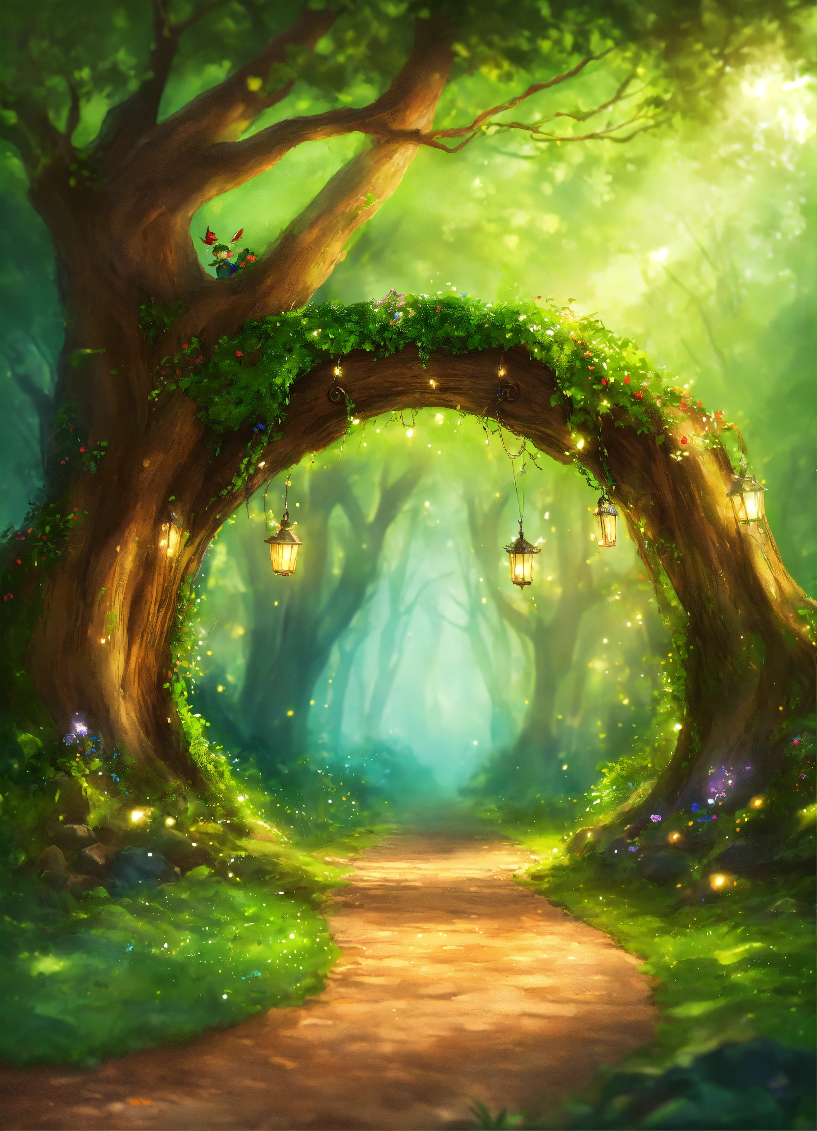 Lexica - An elf forest entrance gate
