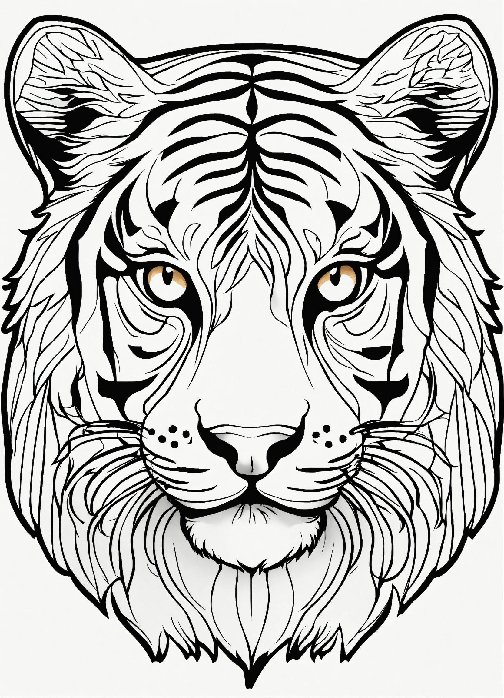Lexica - Generate a cute Tiger in the selve, resolution, cartoon ...