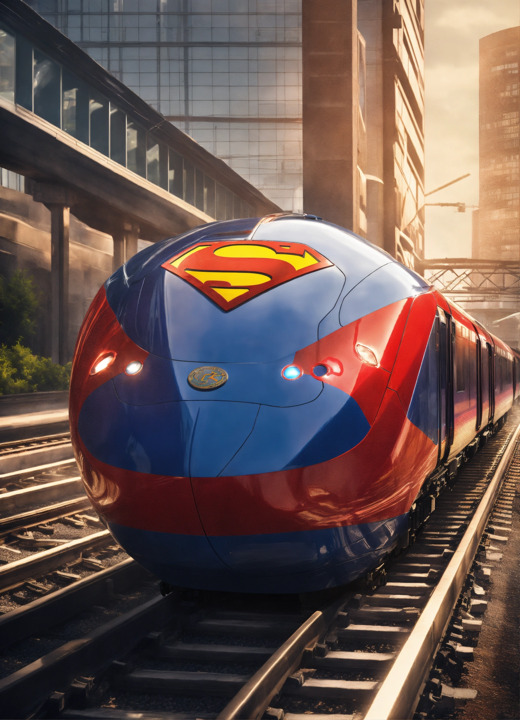 Lexica Design a highspeed and powerful train inspired by Superman