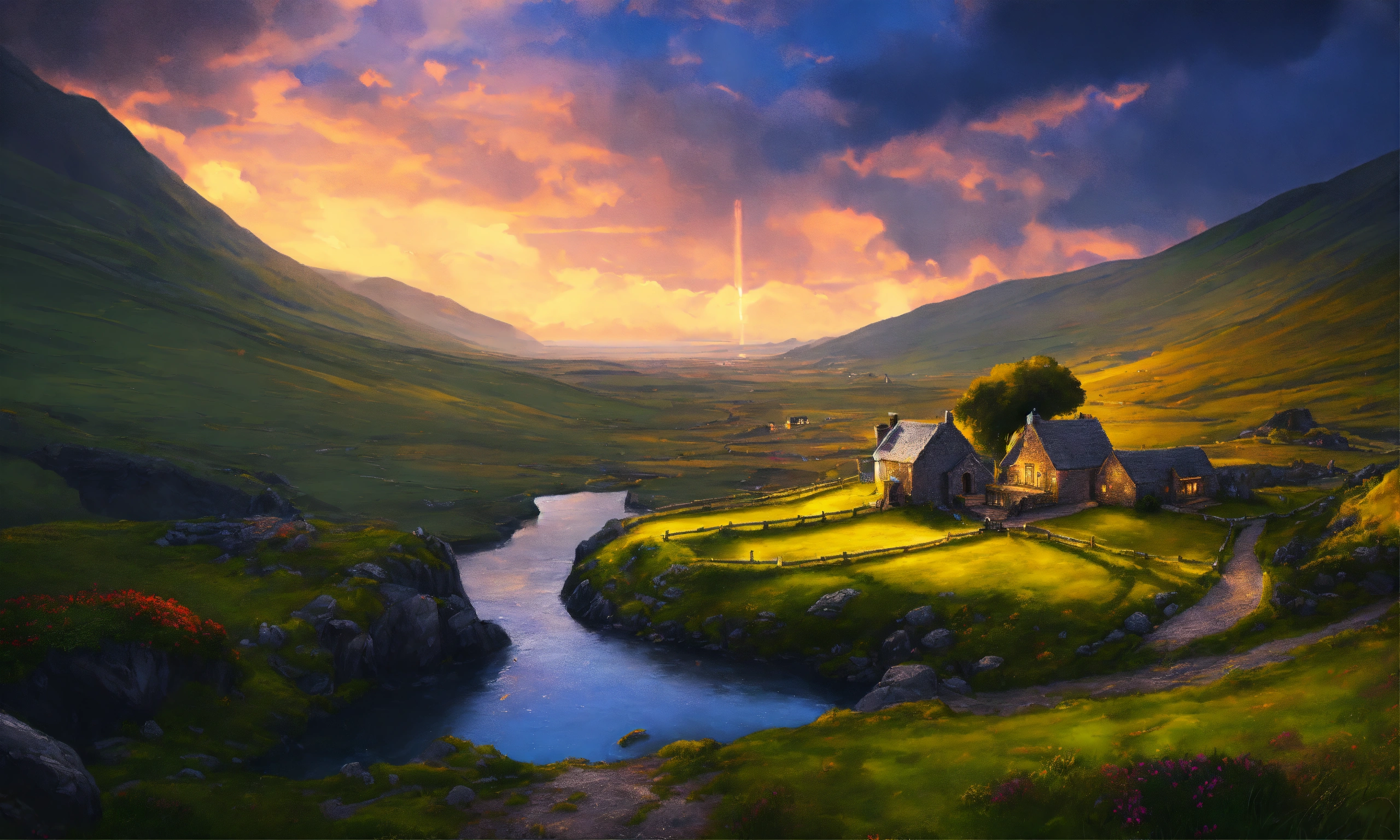 Lexica - Epic shot of a Ireland, ultra detailed, ultra cozy, digital ...