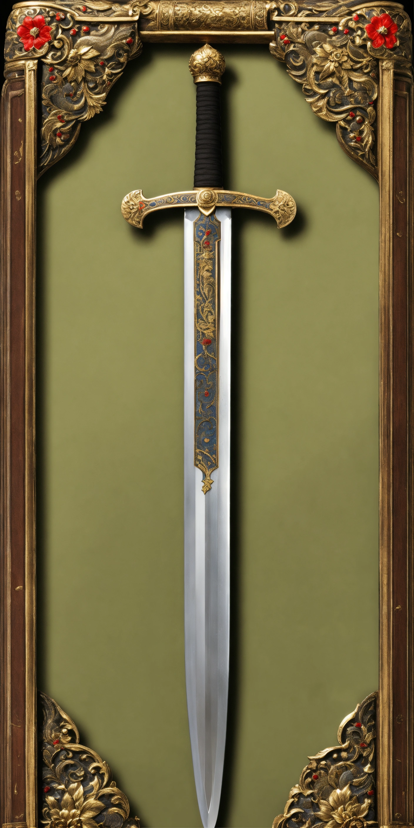 Lexica - Richly decorated long longsword, ultra realistic, very detailled