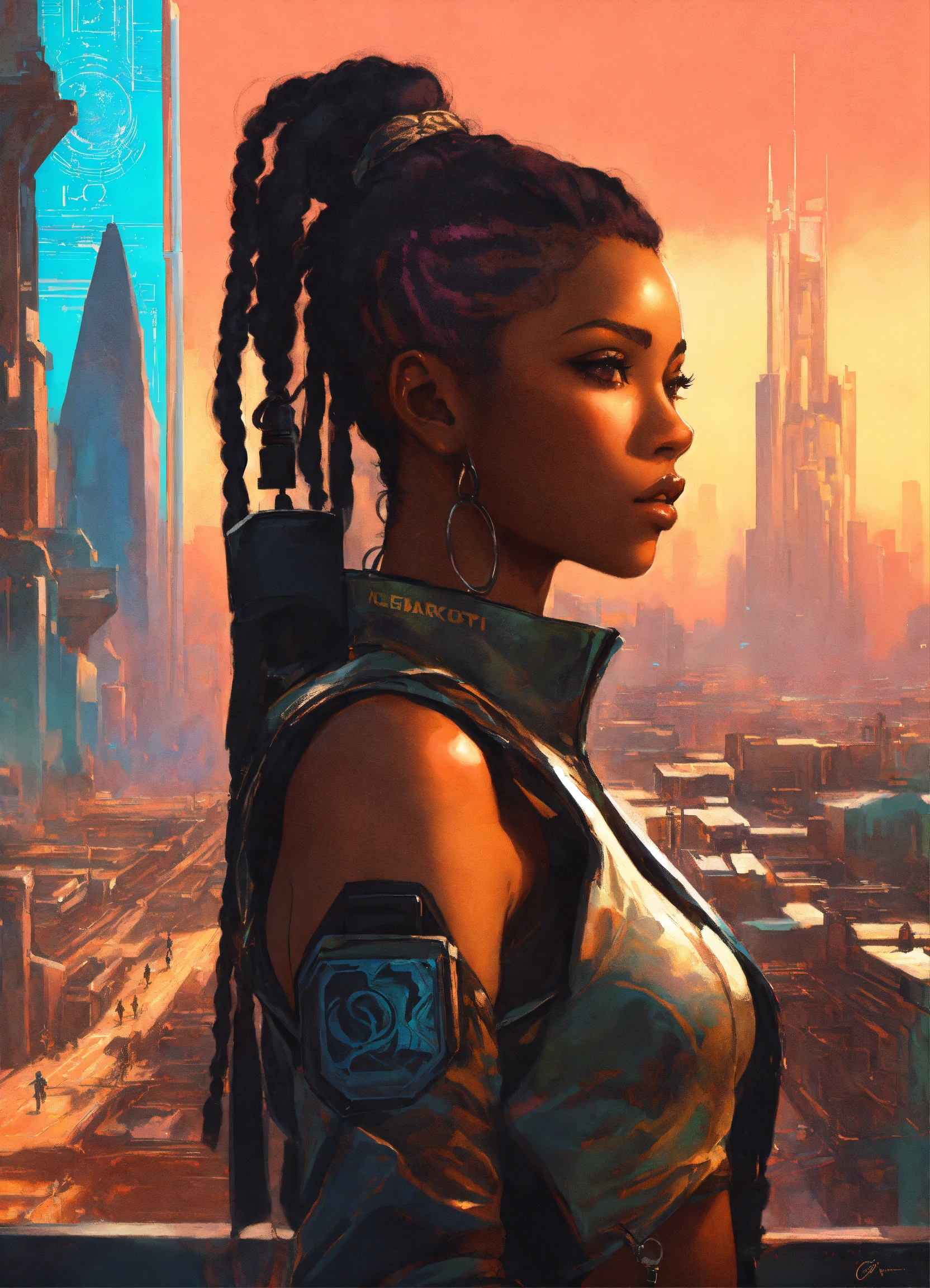 Lexica - Beautiful black female martial artist, in a futuristic ...