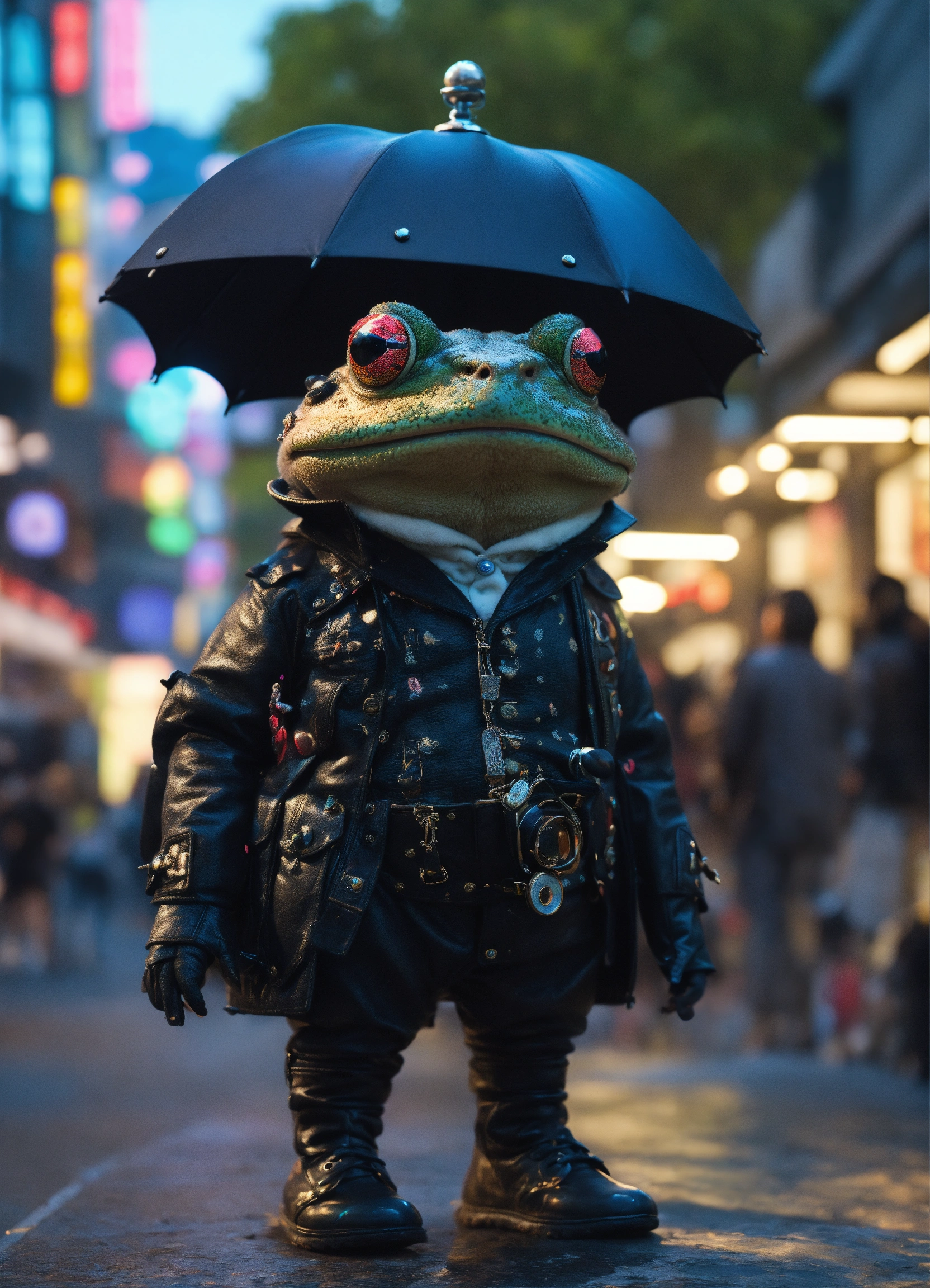 Lexica - A toad Gothic punk style in harajuku fashion, with a cloud as ...