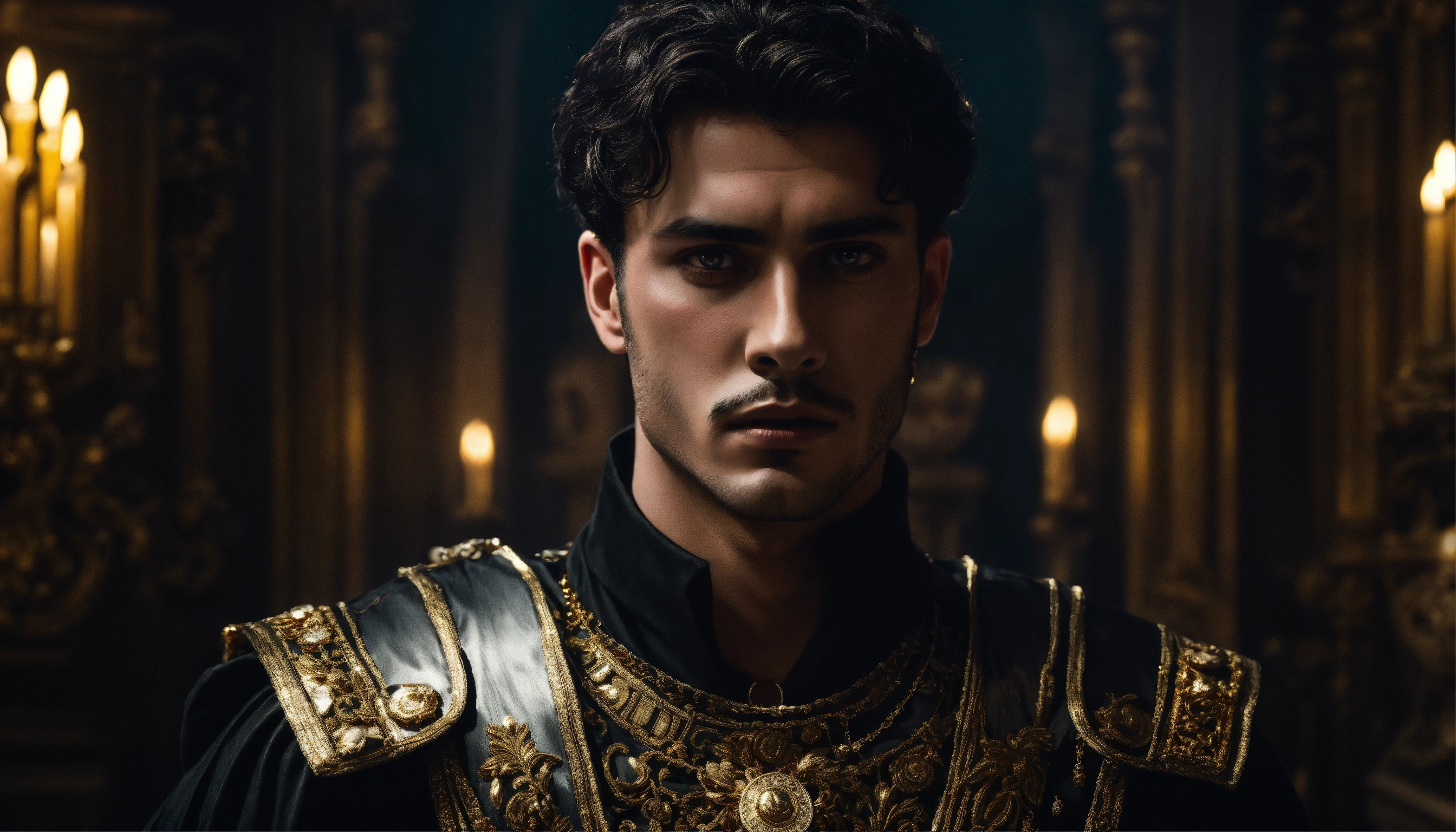 Lexica - Dark, mysterious and dramatic portrait of a young handsome ...